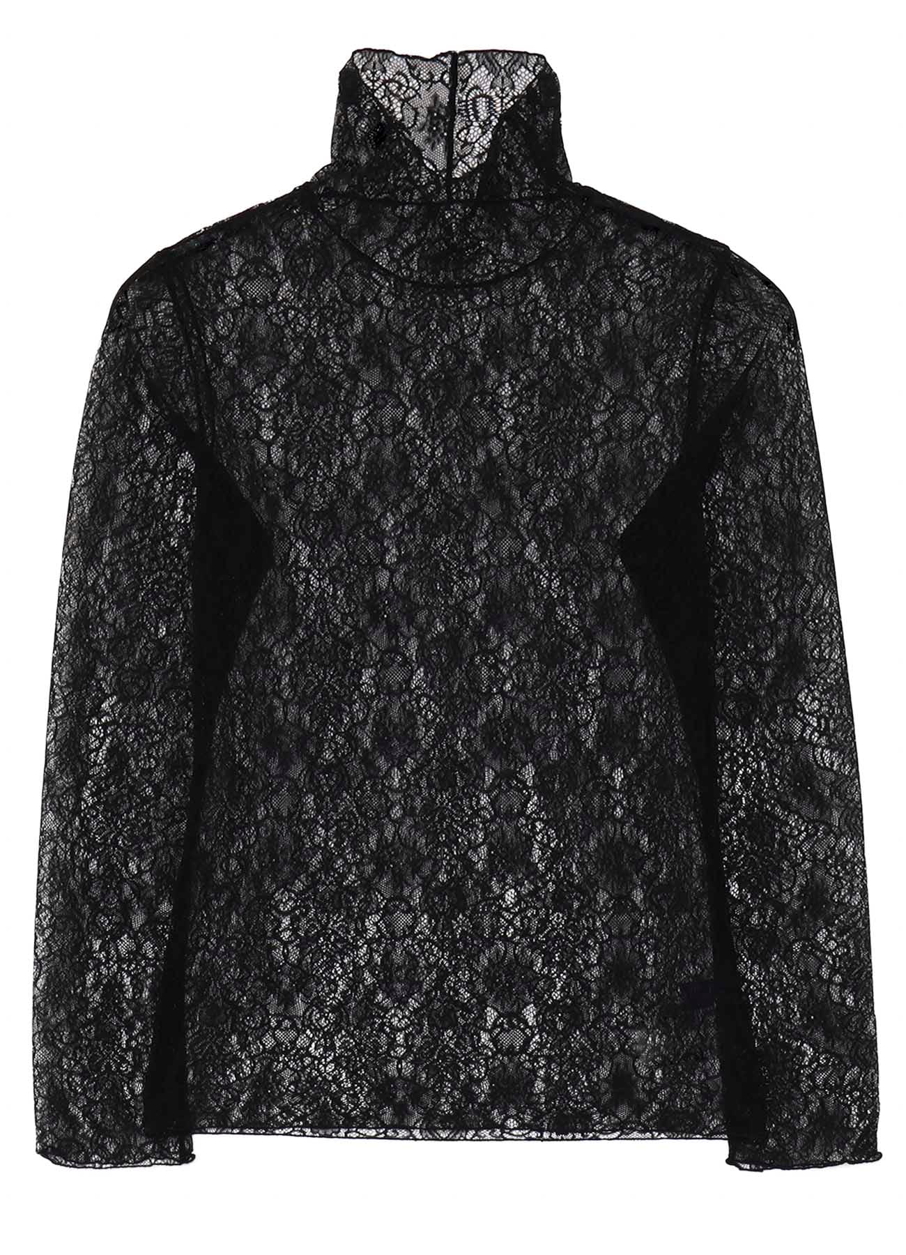 STREACH LACE TURTLENECK