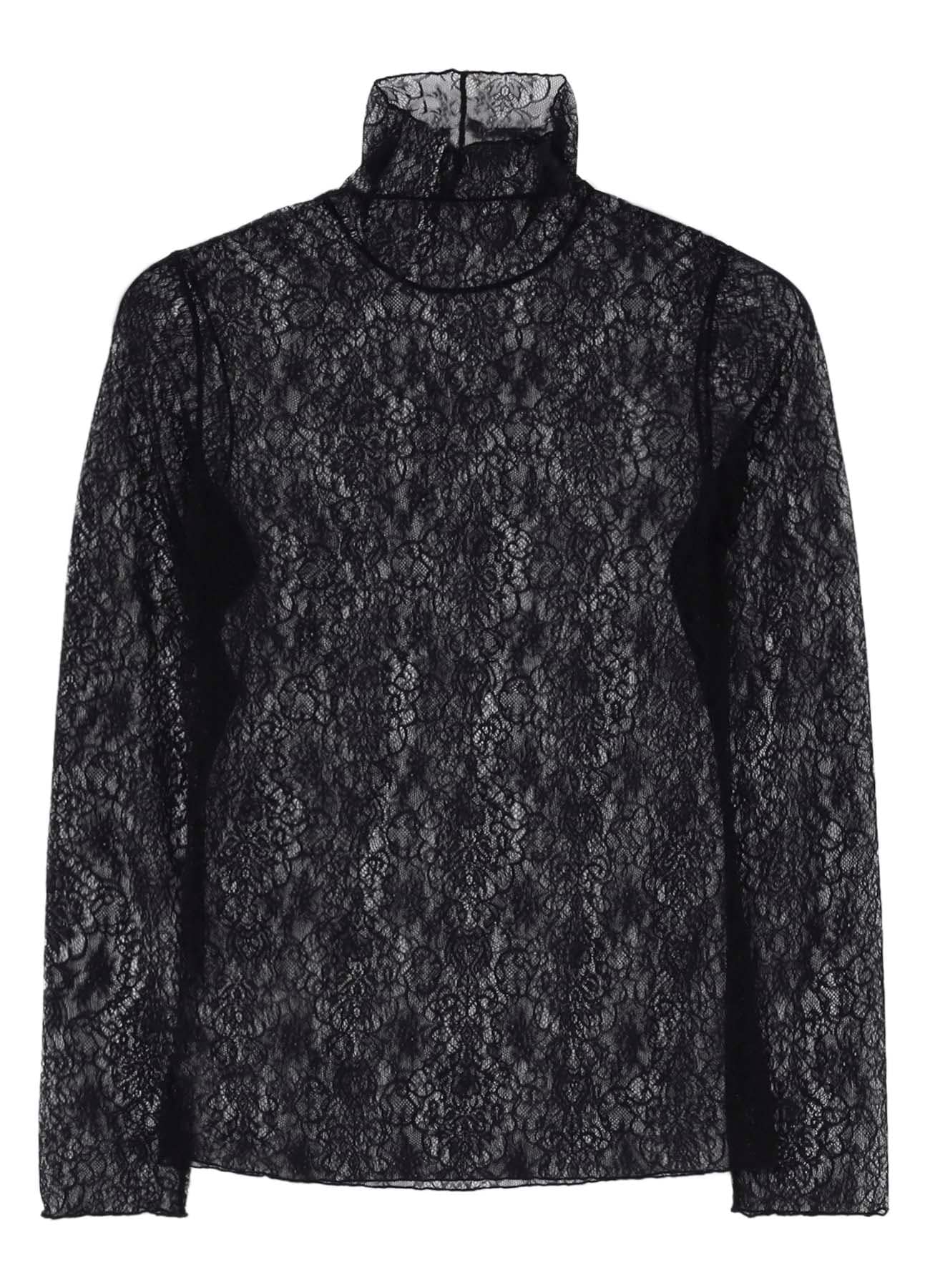 STREACH LACE TURTLENECK