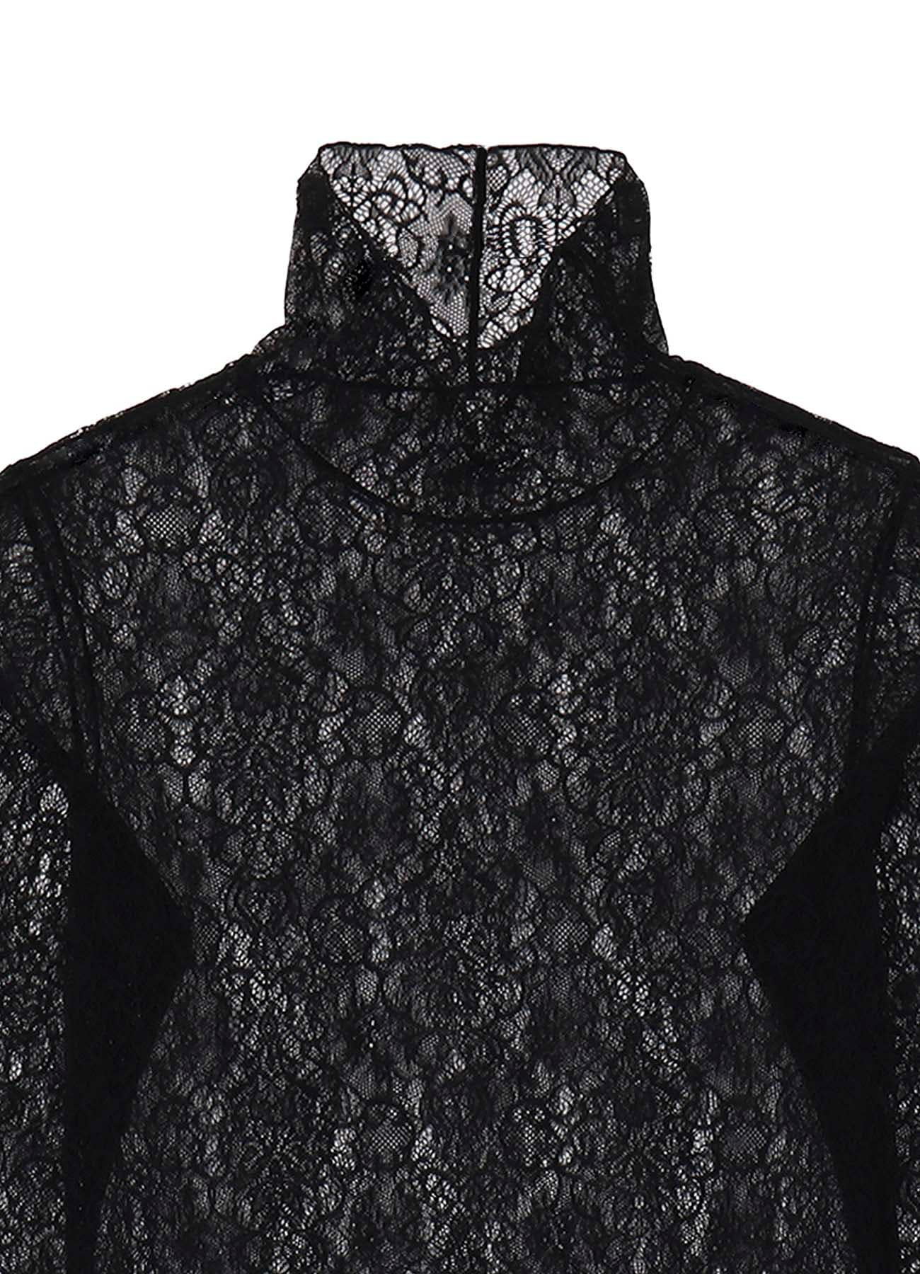 STREACH LACE TURTLENECK