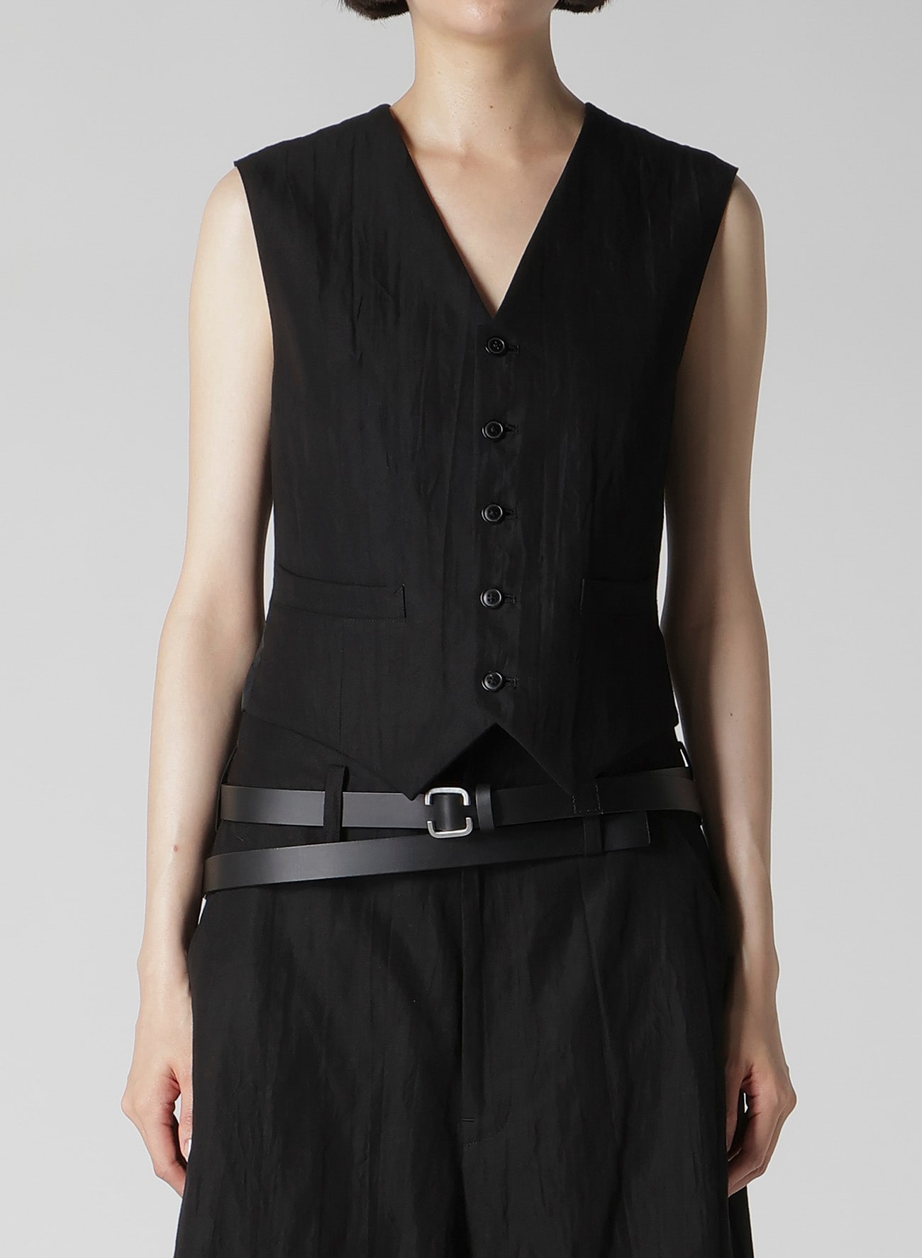 MIXED WEAVE TWILL BASIC VEST