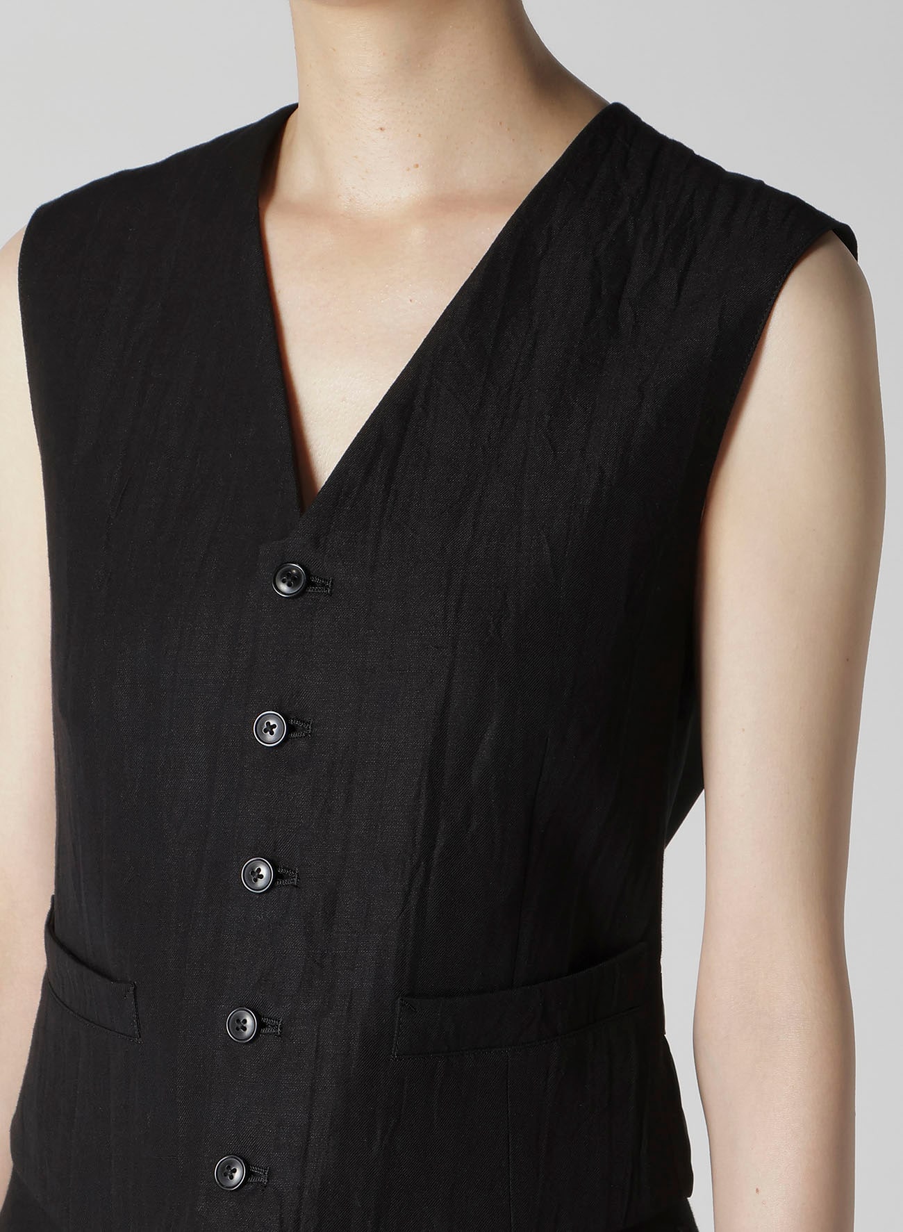 MIXED WEAVE TWILL BASIC VEST