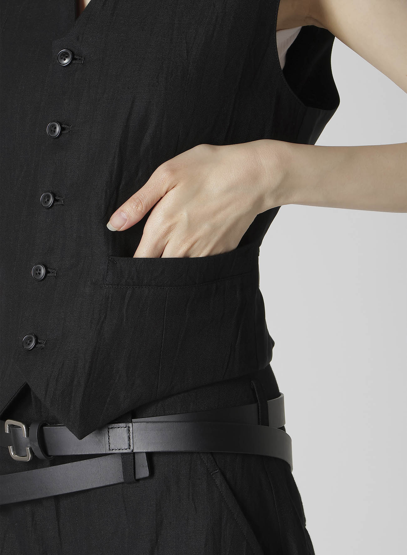 MIXED WEAVE TWILL BASIC VEST