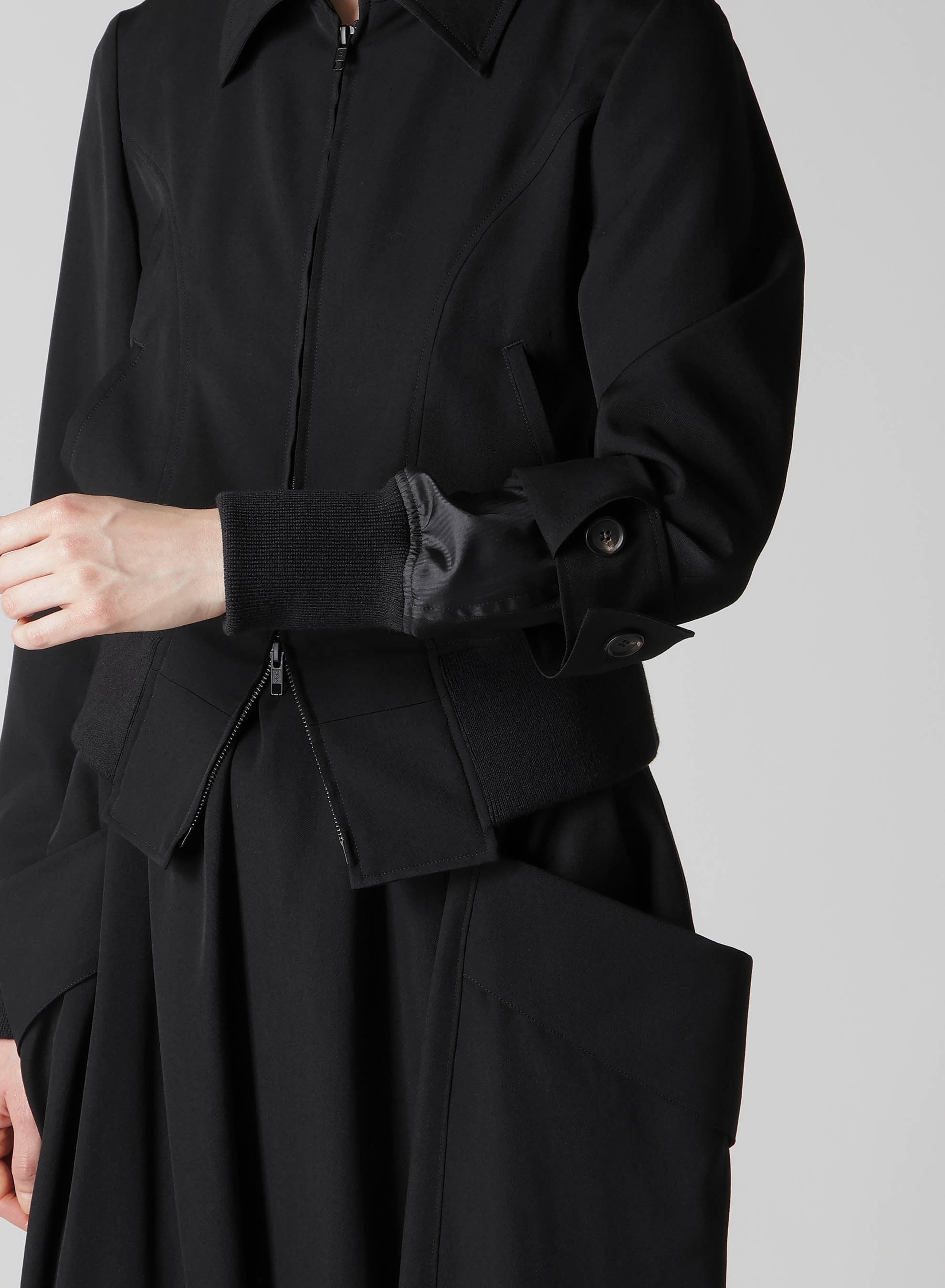 GABARDINE CROPPED BLOUSON