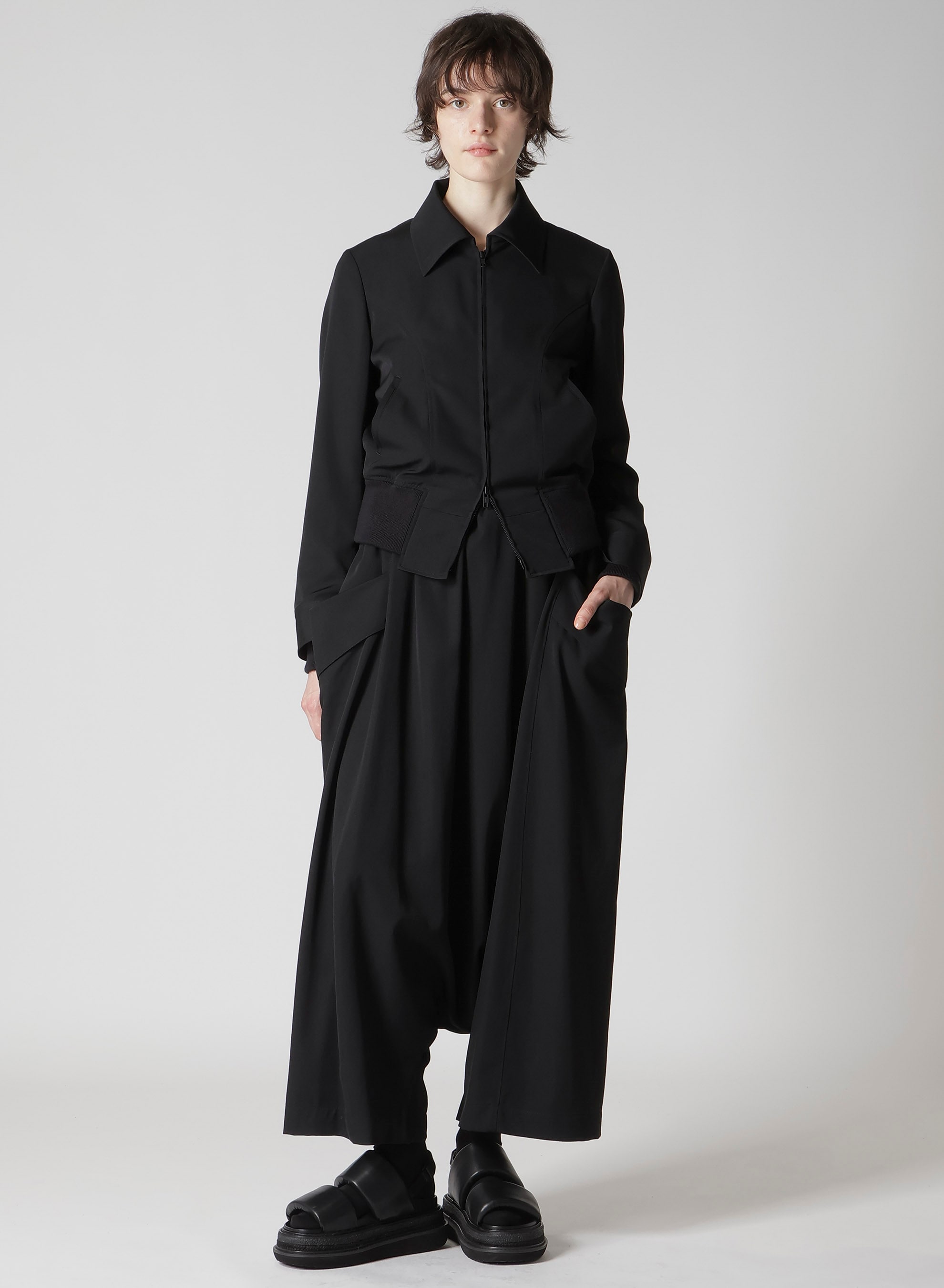 GABARDINE CROPPED BLOUSON