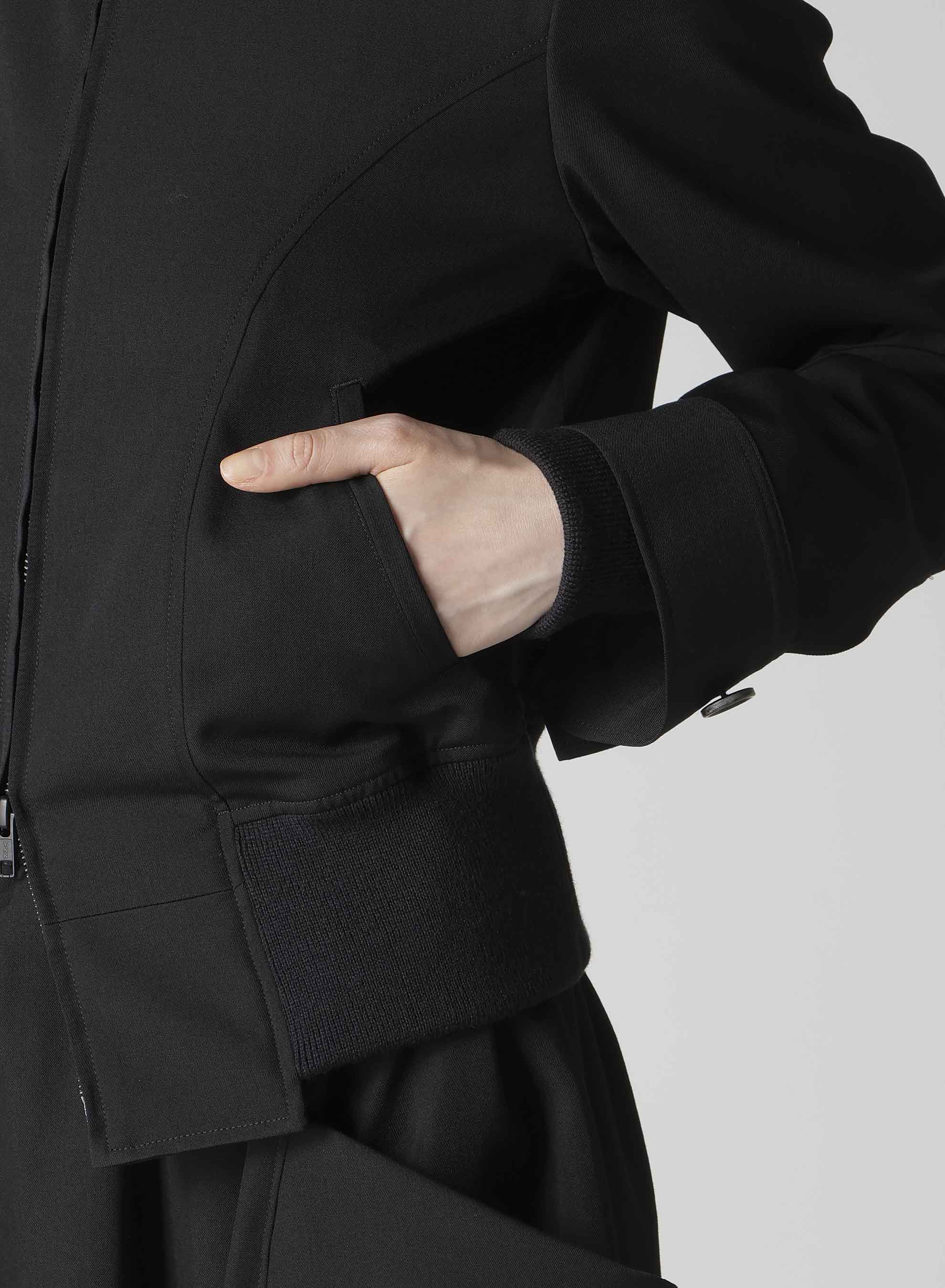 GABARDINE CROPPED BLOUSON
