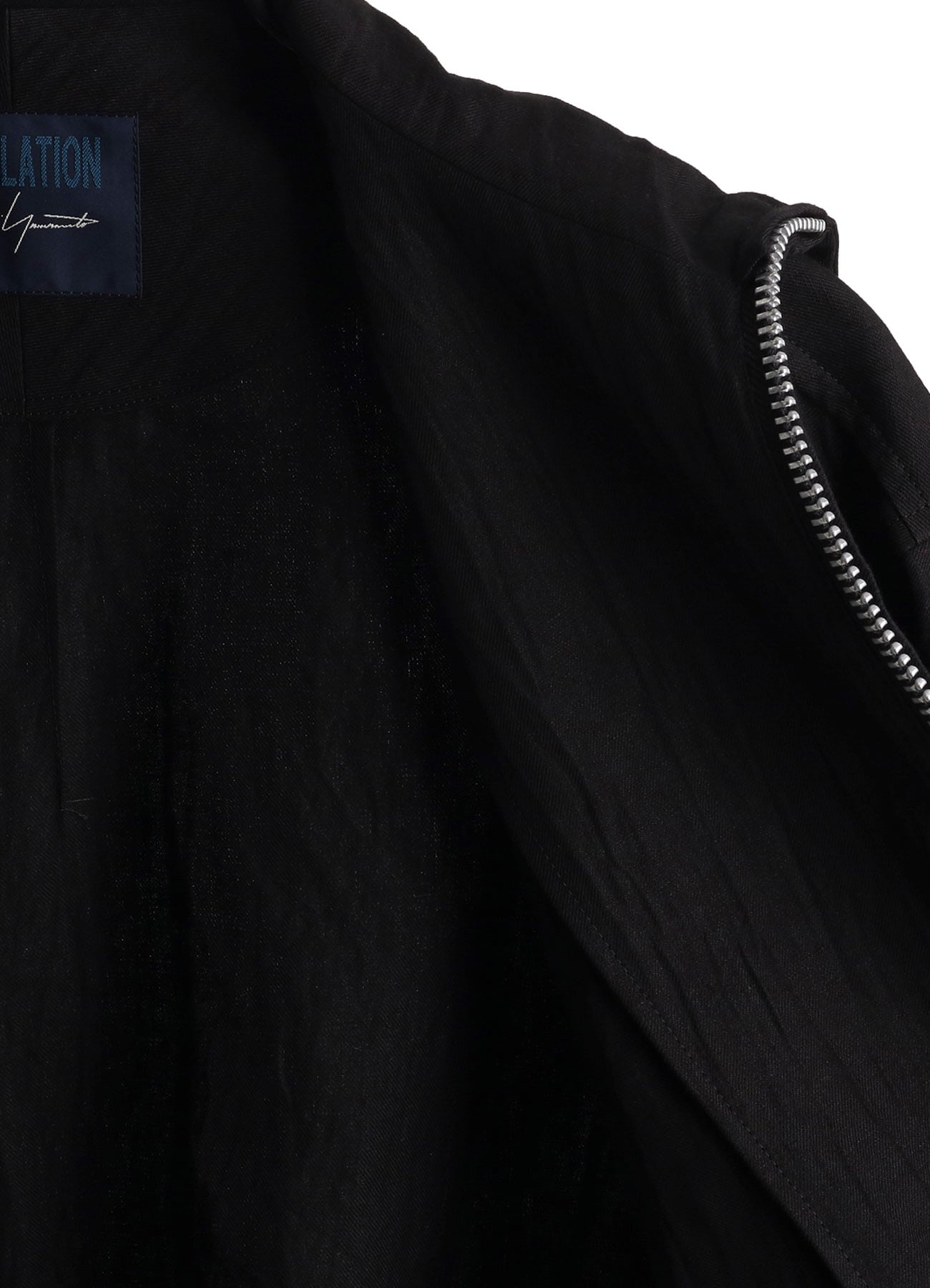 MIXED WEAVE TWILL SHIRRING SLEEVE JACKET