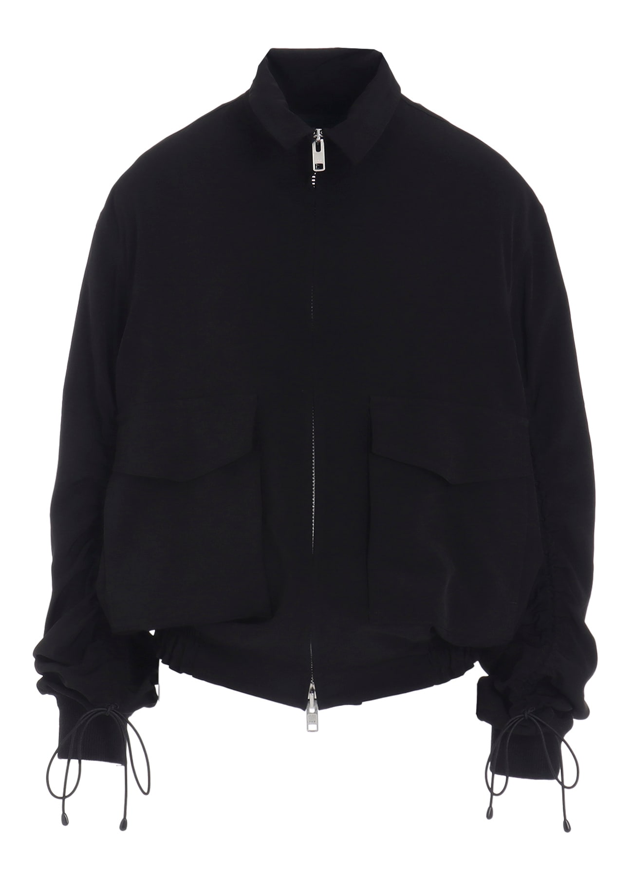 TA/PE CREPE DE CHINE SHIRRING SLEEVE JACKET