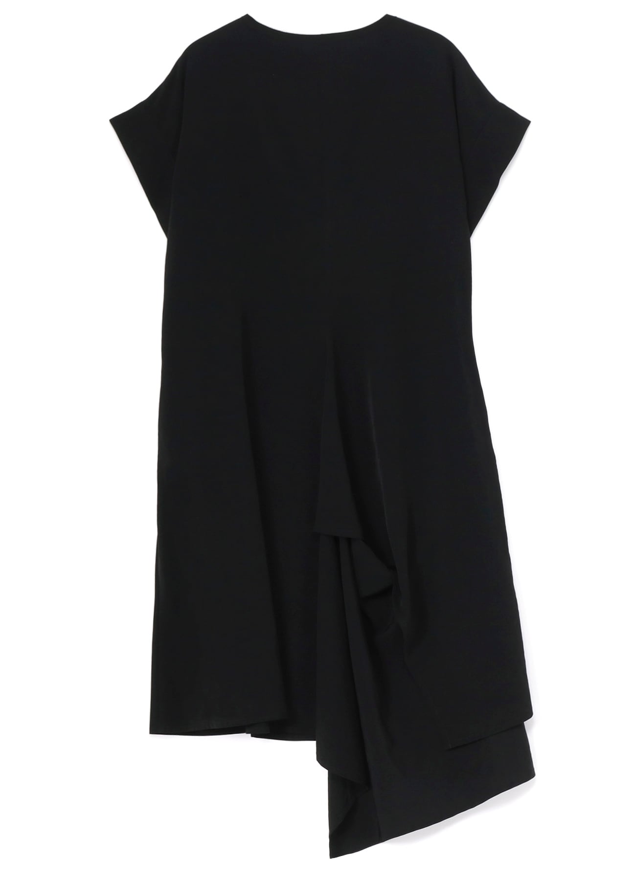 TA/PE CREPE DE CHINE SHORT SLV BIG SILHOUETTE DRESS(XS Black 