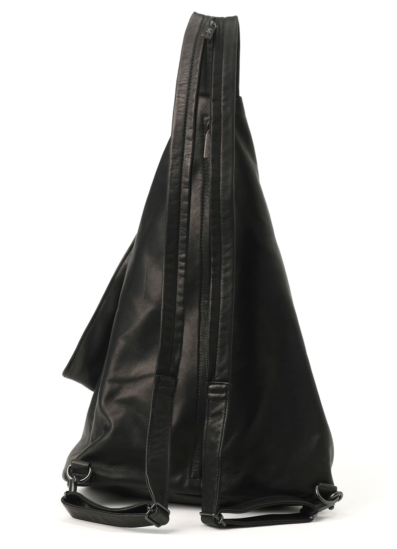 GARMENT LEATHER ZIP STRAP BAG(FREE SIZE Black): Yohji Yamamoto 