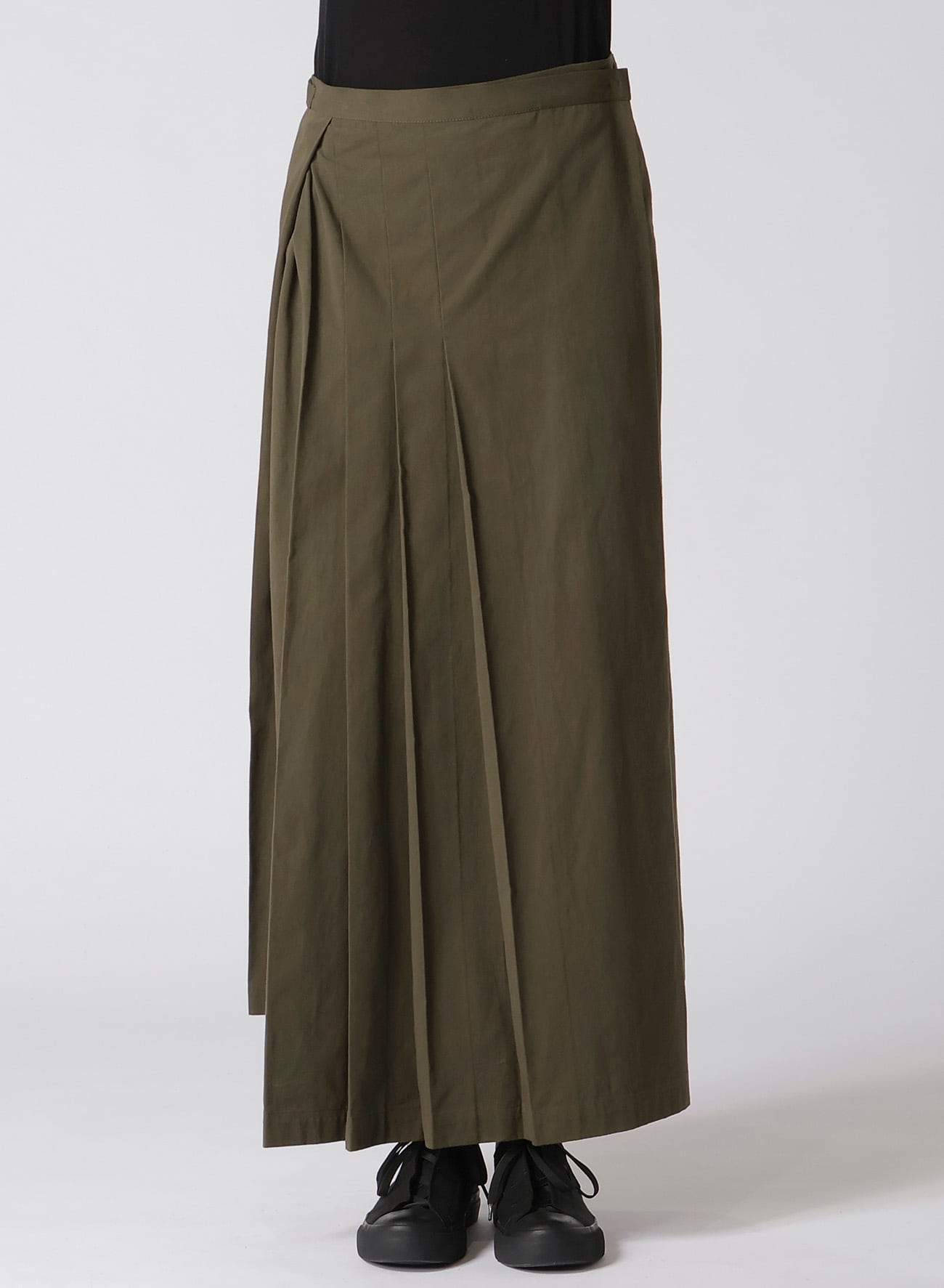 30/-COTTON TWILL R PLEATED WRAP SKIRT