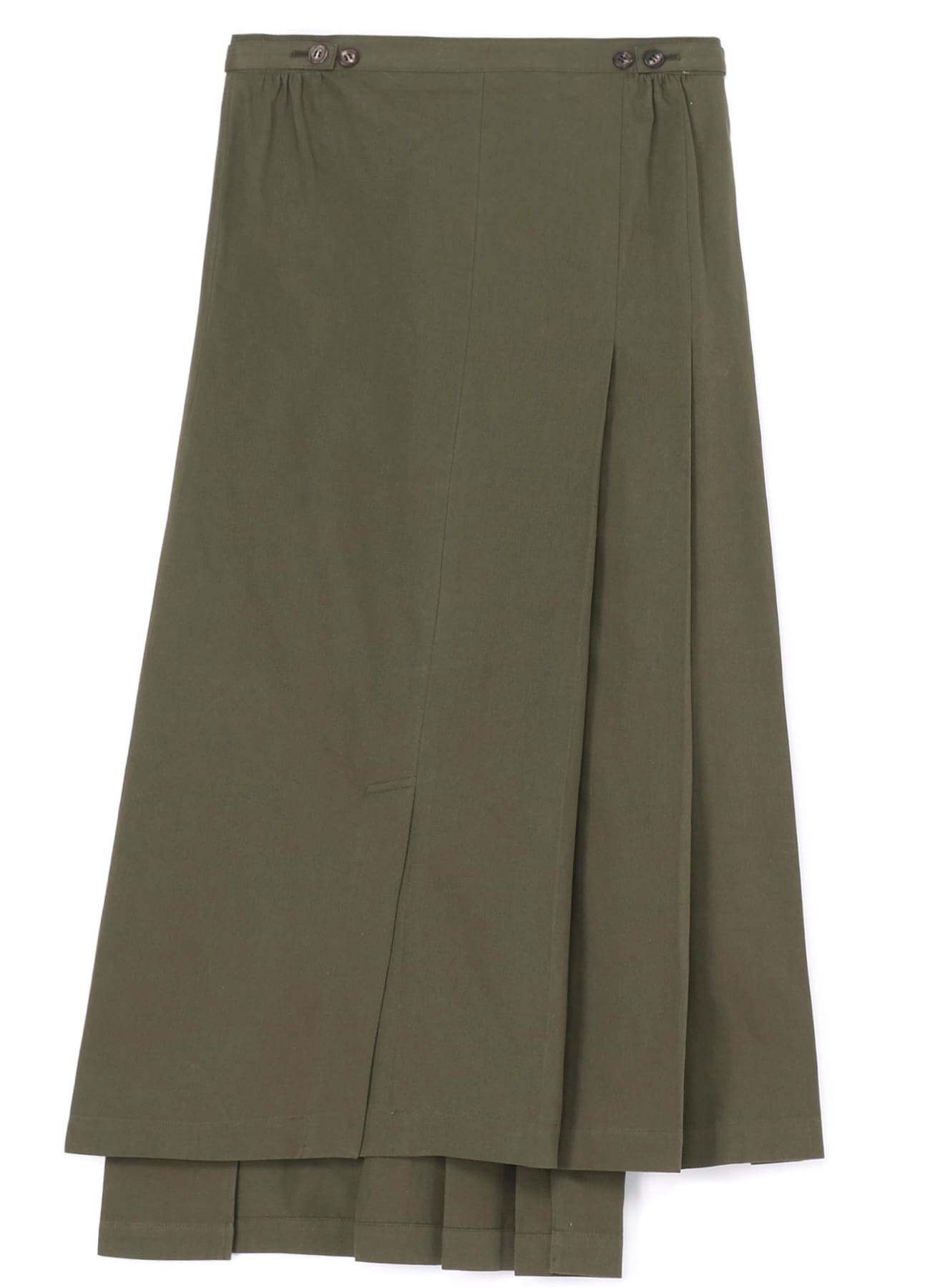 30/-COTTON TWILL R PLEATED WRAP SKIRT