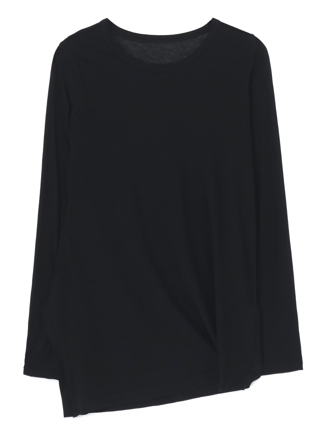 HIGH TWISTED JERSEY SIDE DRAPED LONG SLV TOP