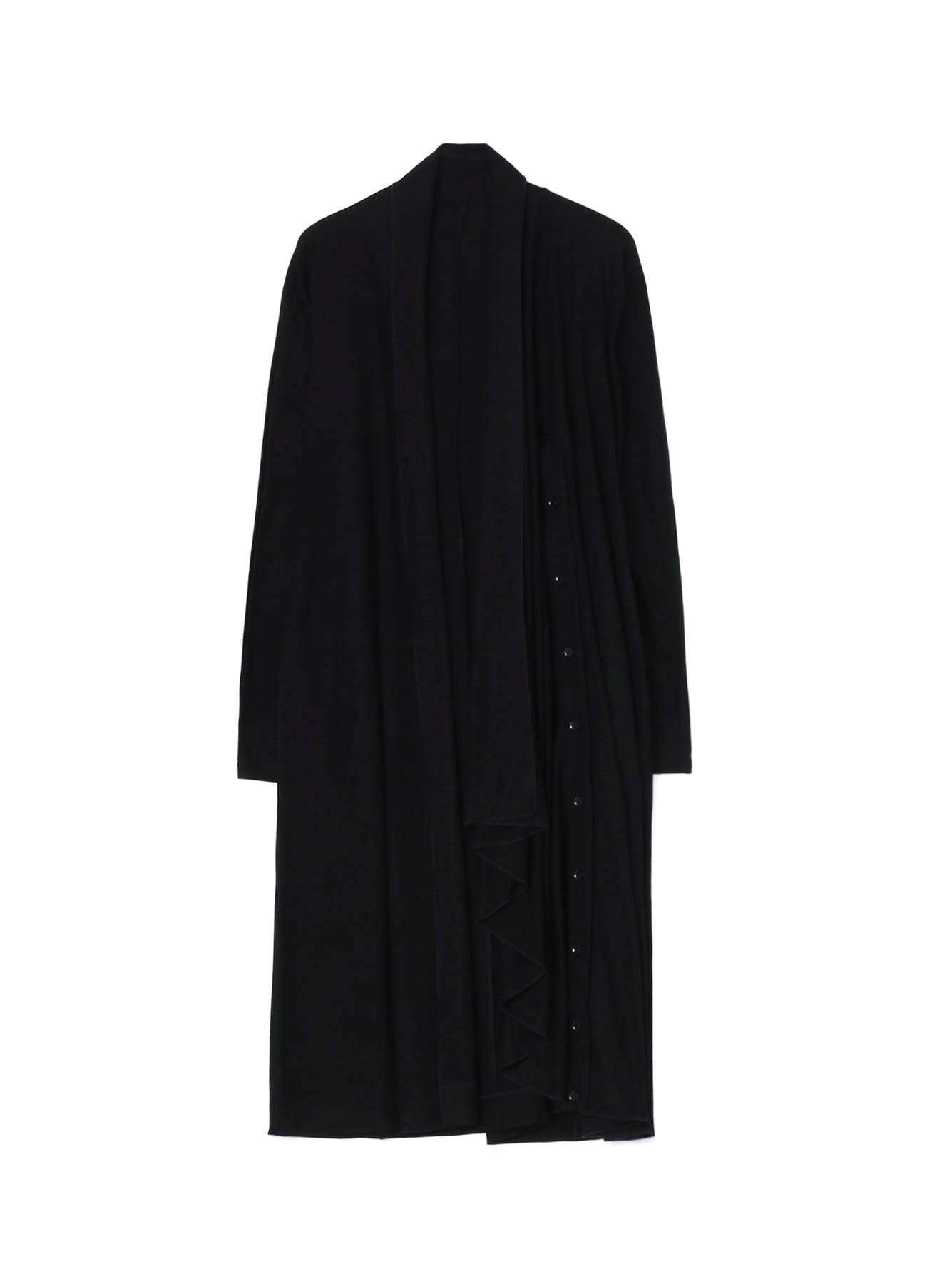 LUMINARY CLEAR SMOOTH STOLE DETAIL LONG CARDIGAN
