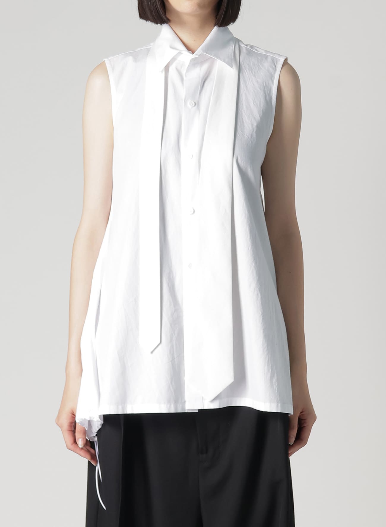 【12/6 10:00 Release】BROAD R-SLEEVELESS TIE BLOUSE