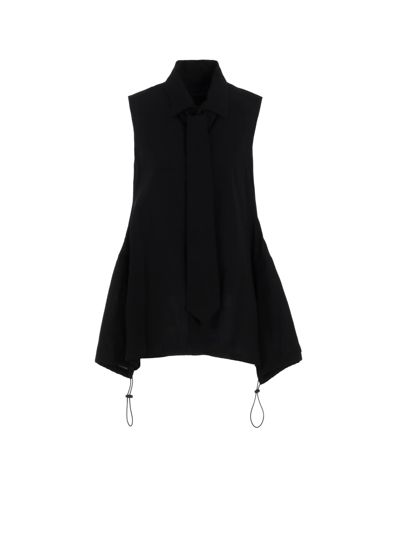 C/L/RA CAMBRIC R-SLEEVELESS TIE BLOUSE