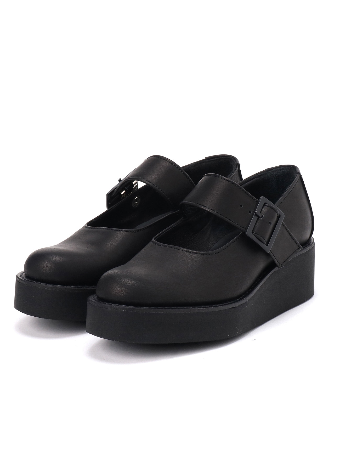 【12/6 10:00 Release】SOFT SMOOTH LEATHER PLATFORM STRAP SHOES