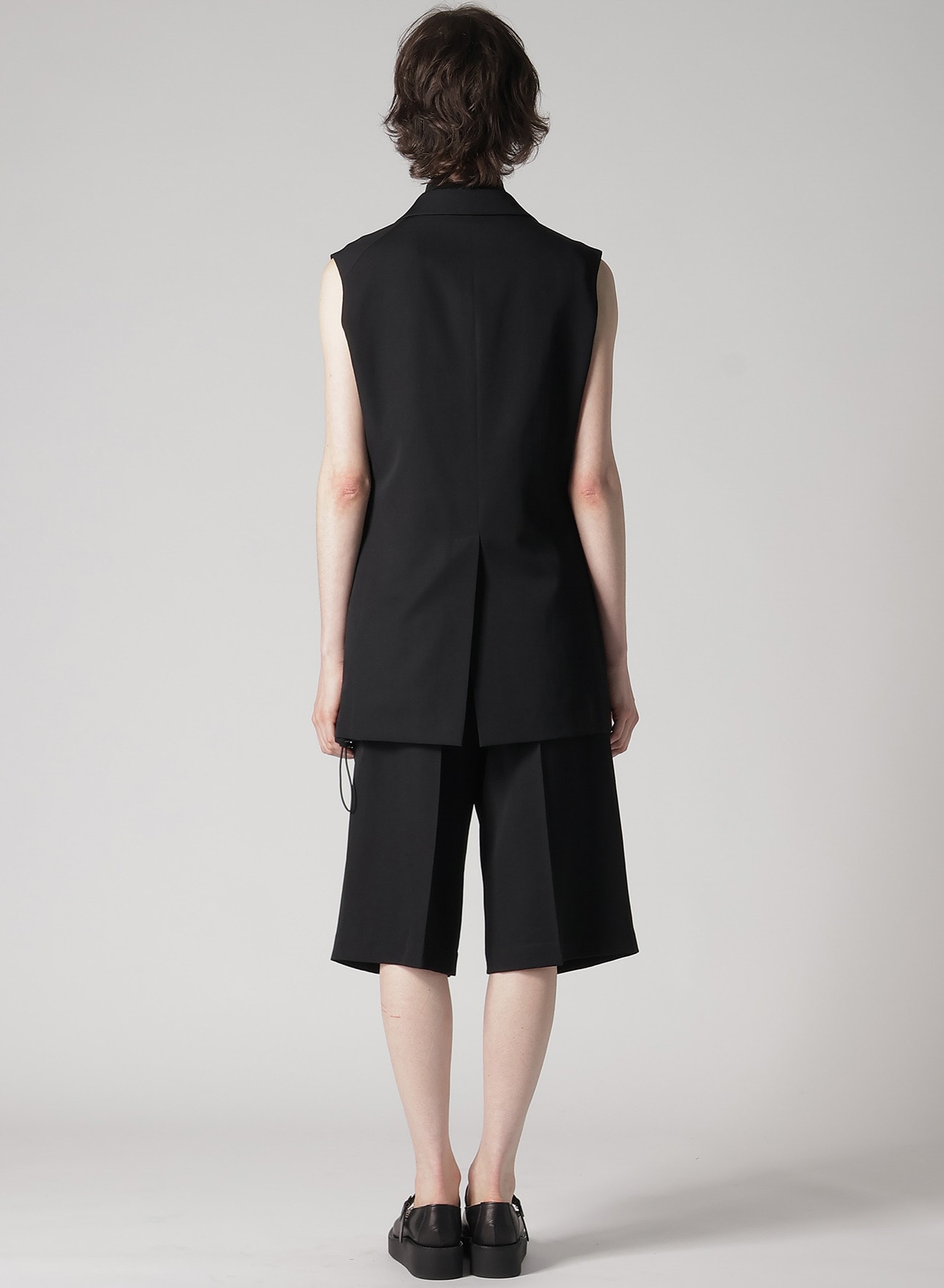 GABARDINE R-SLEEVELESS JKT