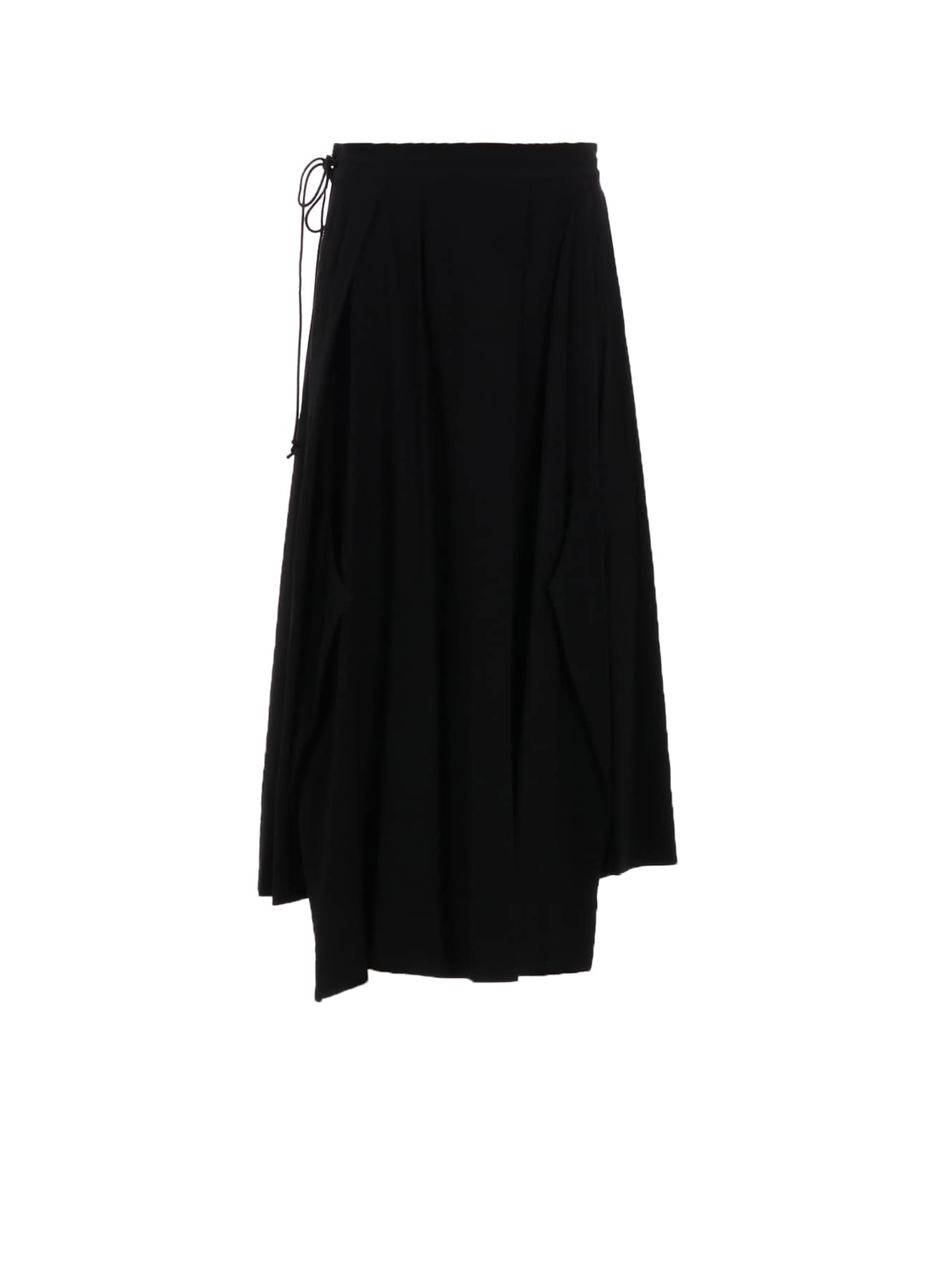 RY/LI POPLIN R-UNBALANCED TUCK SKIRT