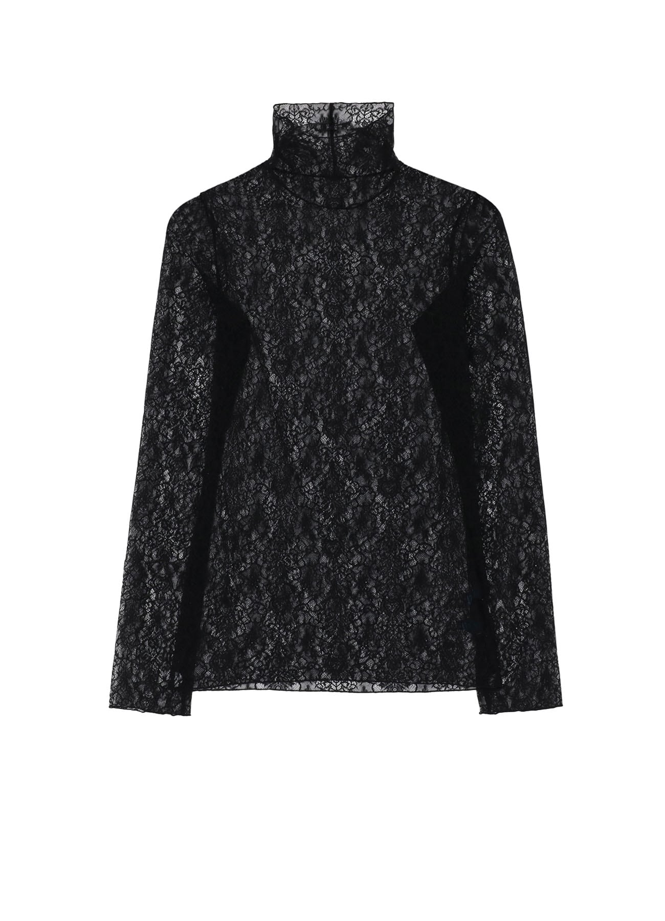 STRETCHED LACE R-TURTLENECK T