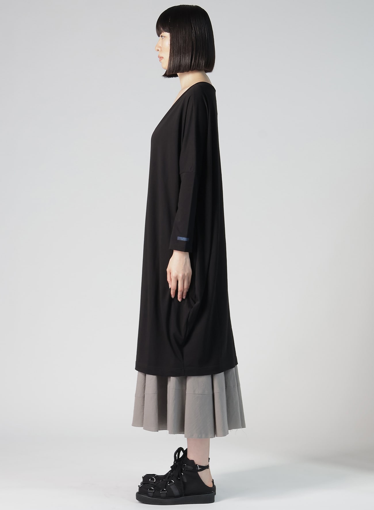 【12/6 10:00 Release】COTTON SINGLE JERSEY R-DOLMAN BIG DRESS