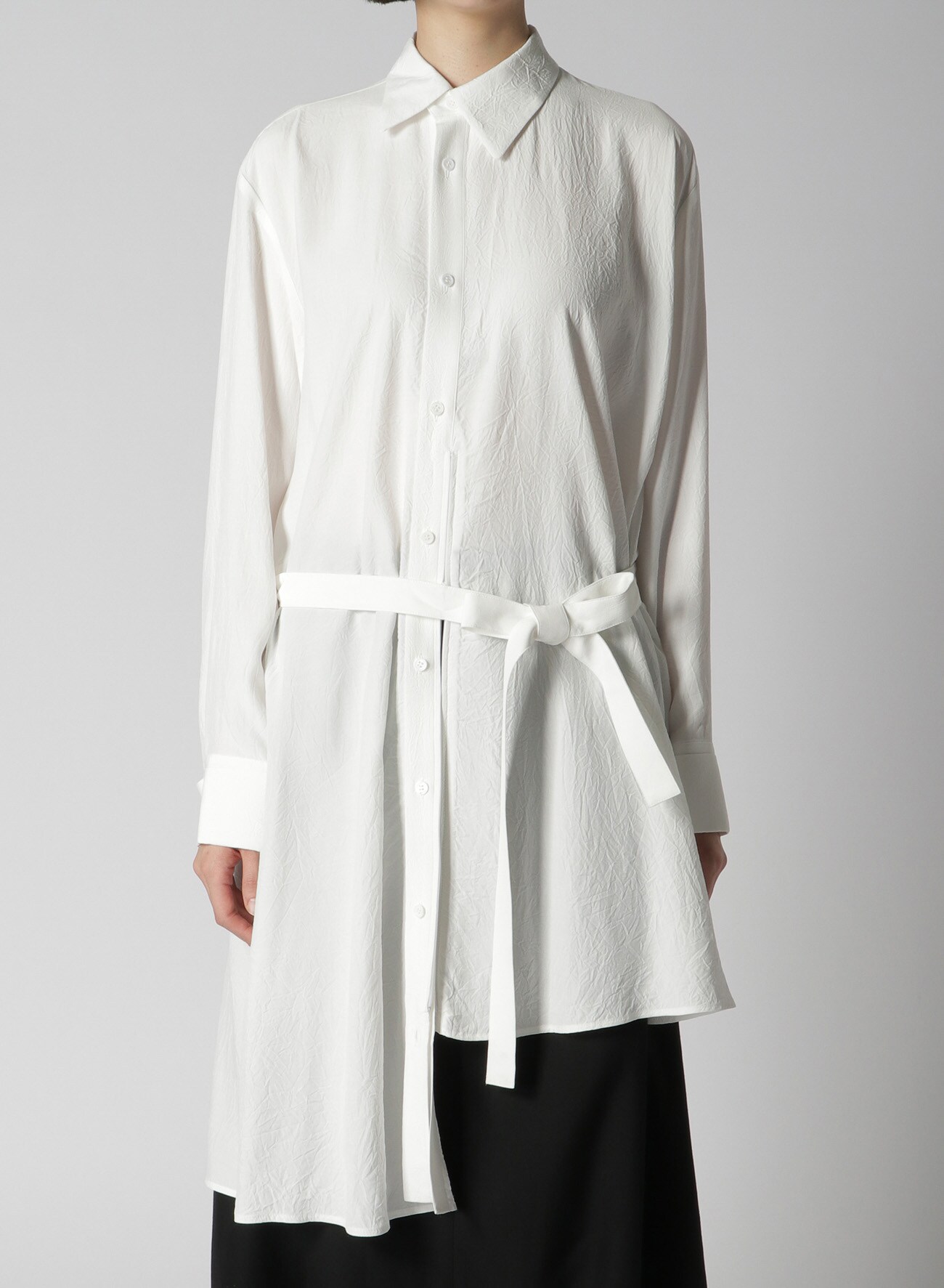 RAYON DECONSTRUCTED ASYMMETRIC SHIRT