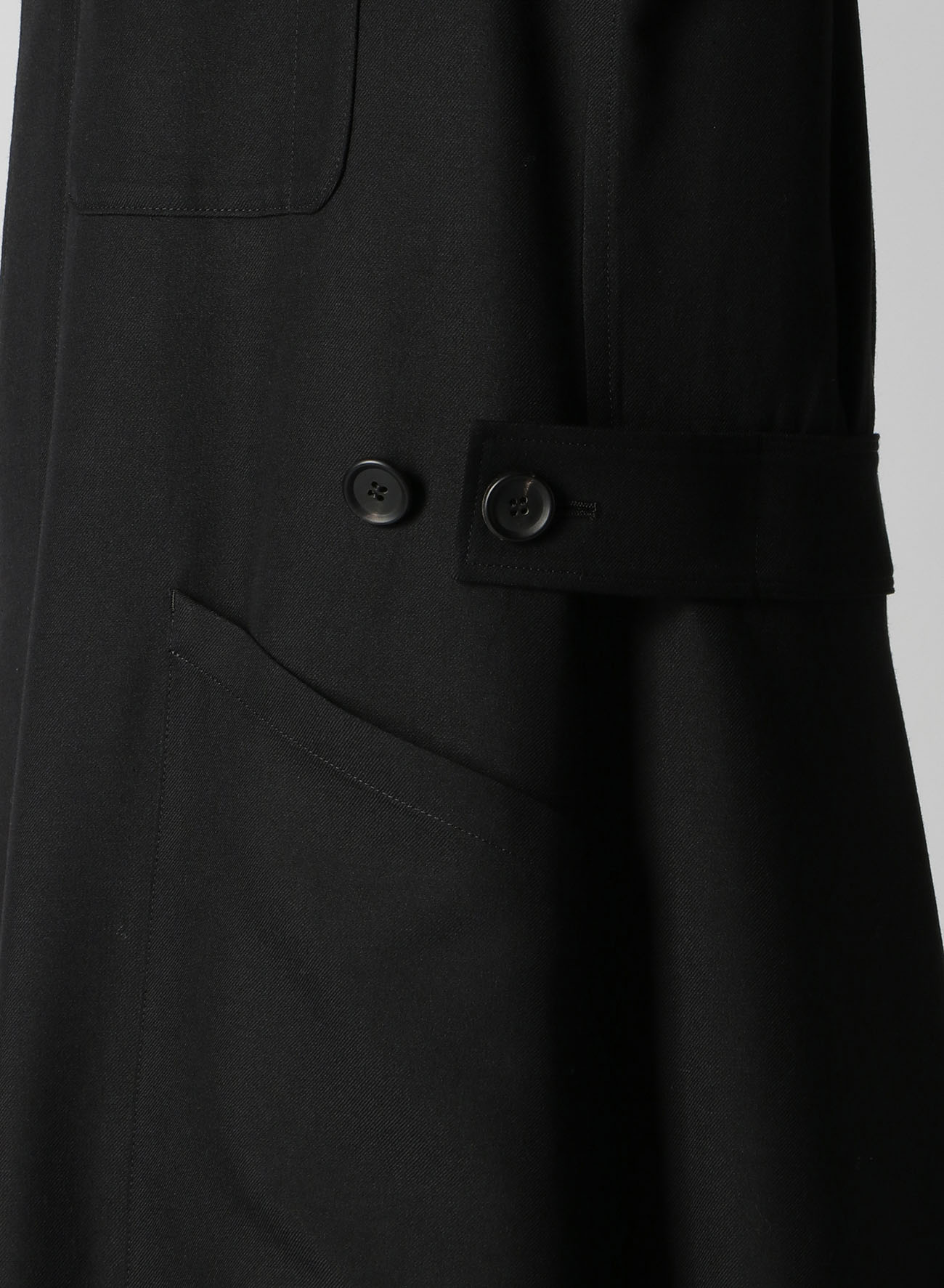 WOOL/RAYON GABARDINE TRANSFORMING WORK COAT