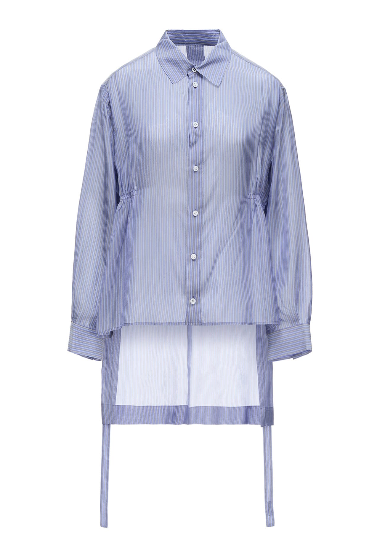 STRIPED GATHERED BLOUSE