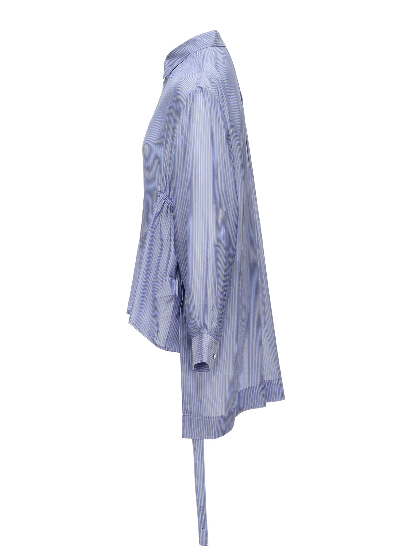 STRIPED GATHERED BLOUSE