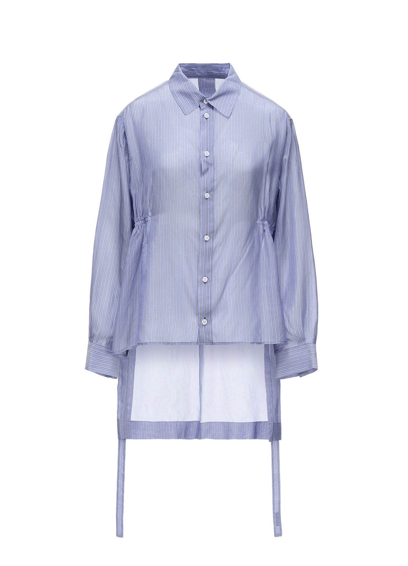 STRIPED GATHERED BLOUSE