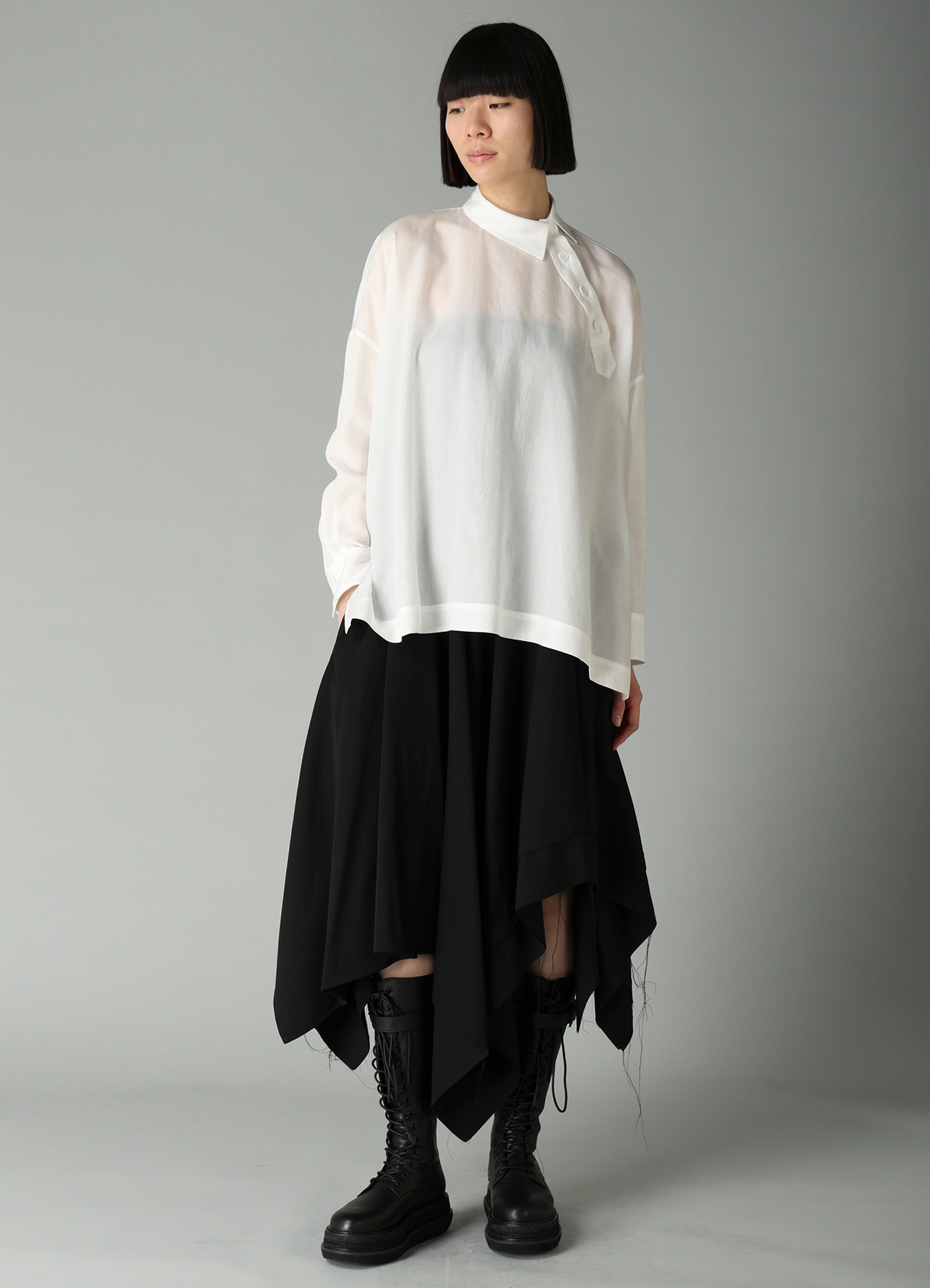 CELLULOSE POPLIN B PULLOVER BLOUSE