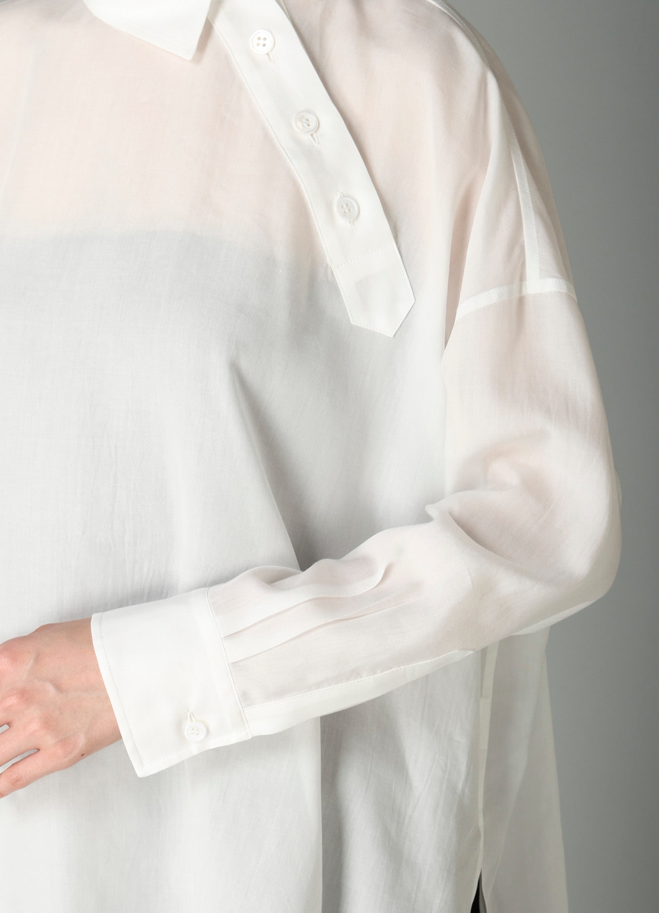 CELLULOSE POPLIN B PULLOVER BLOUSE