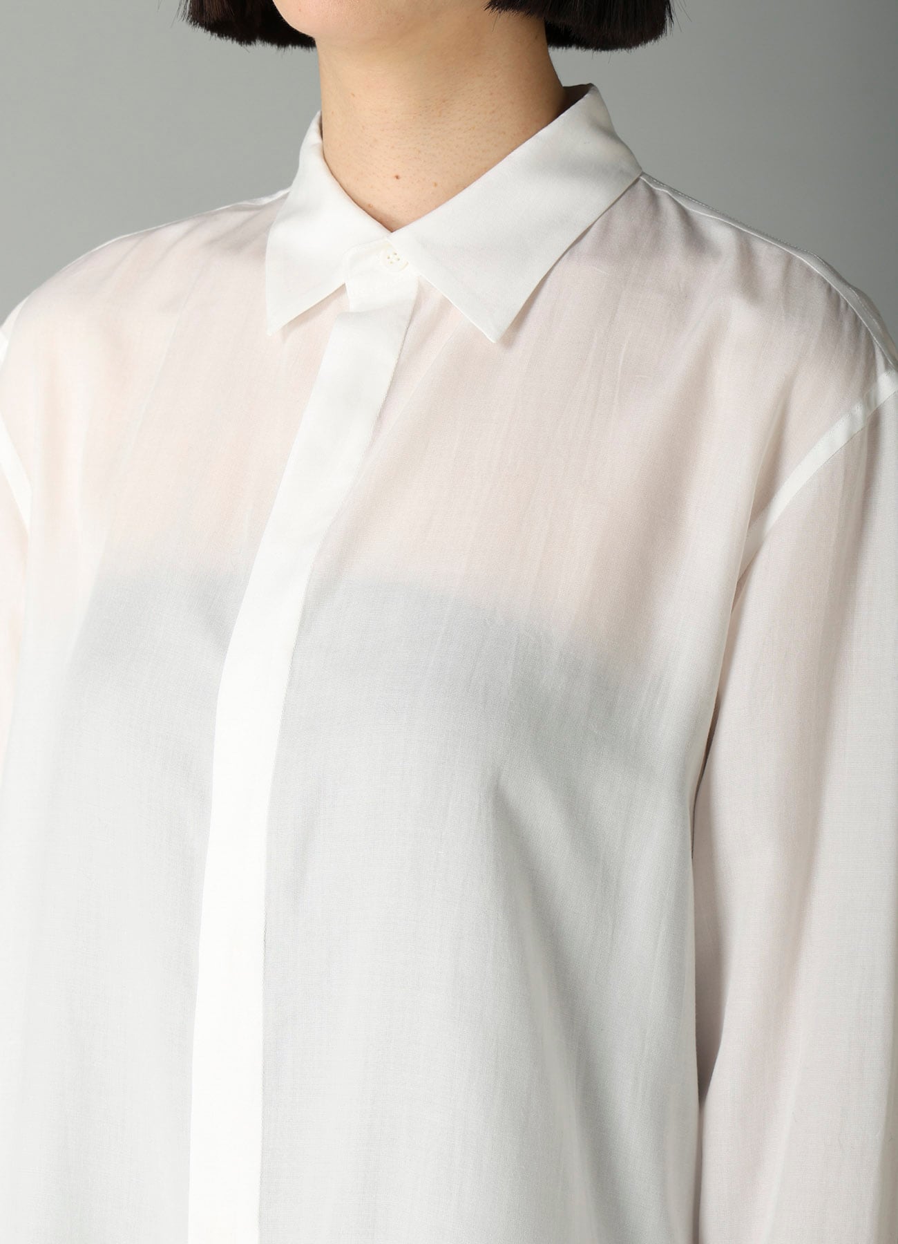 CELLULOSE POPLIN BACK FLARE SHIRT