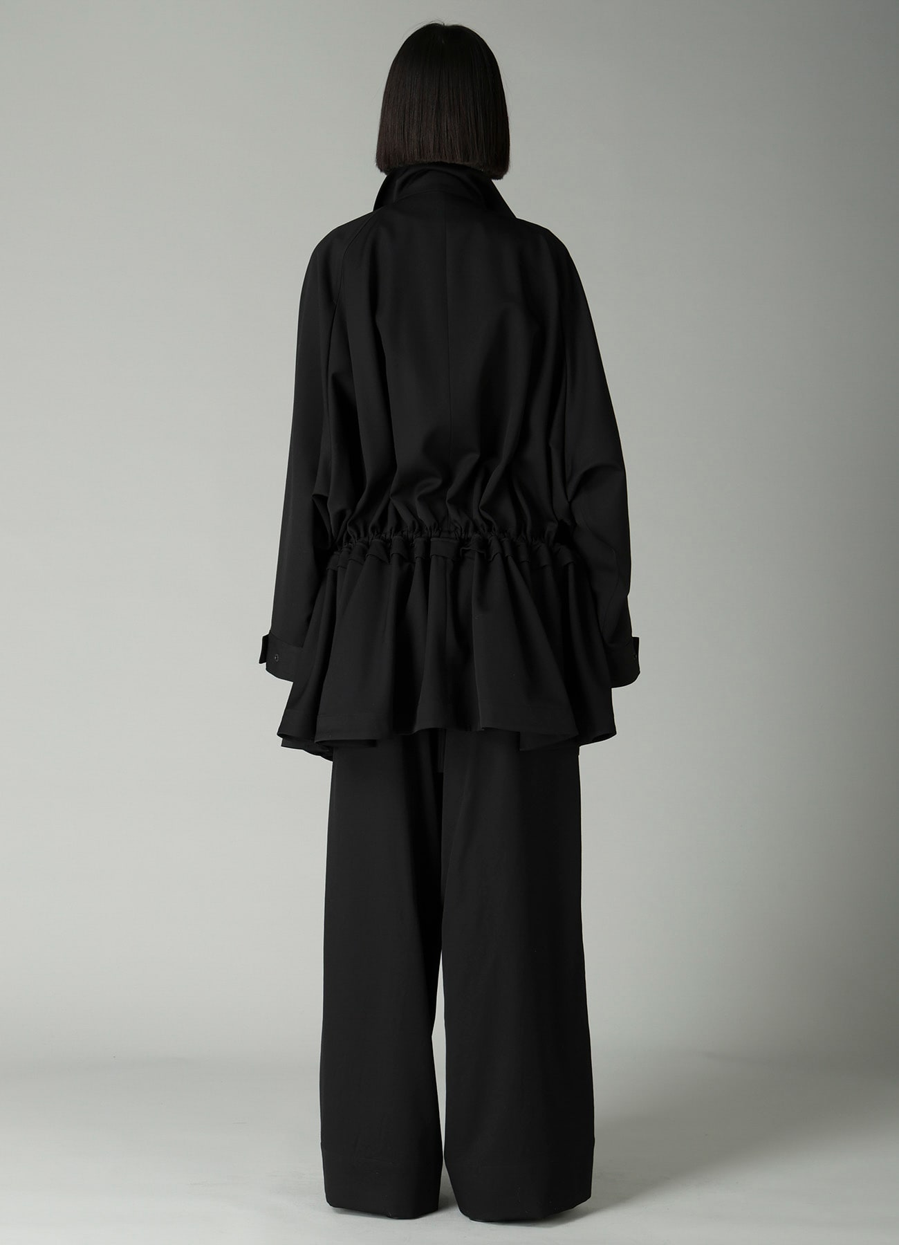 GABARDINE DRAWSTRING COAT