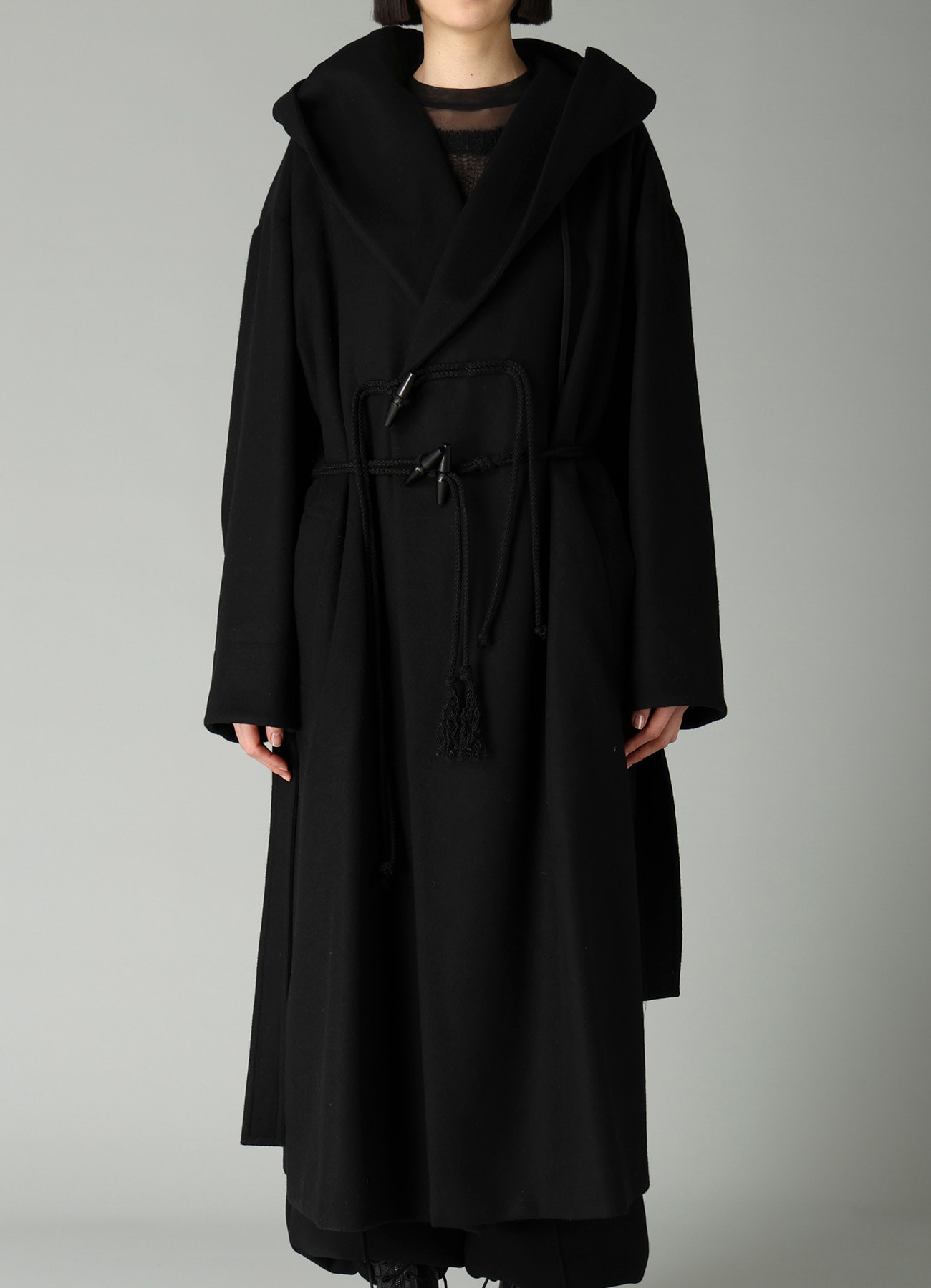 MELTON HOODED DUFFLE COAT