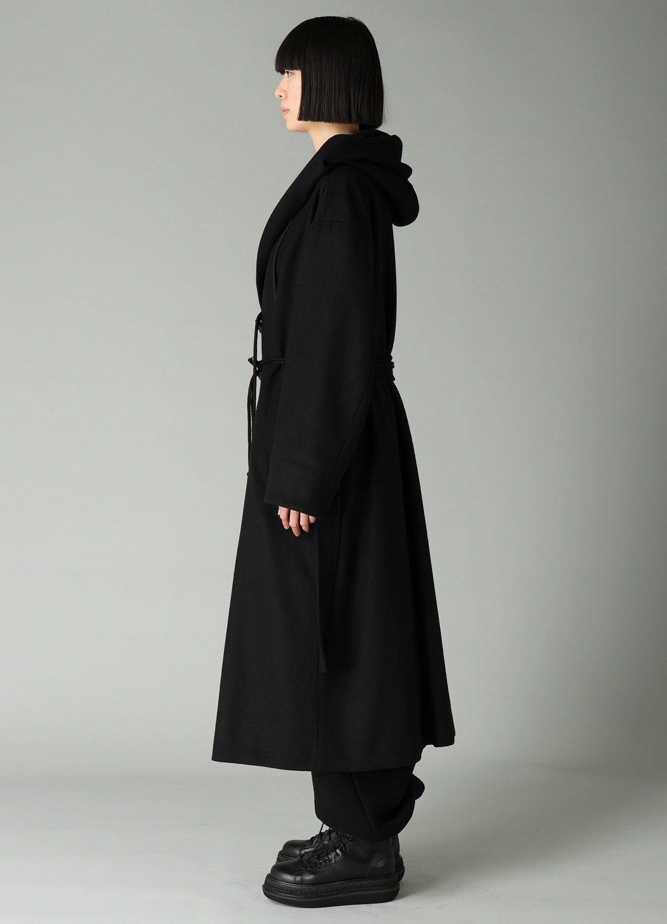 MELTON HOODED DUFFLE COAT
