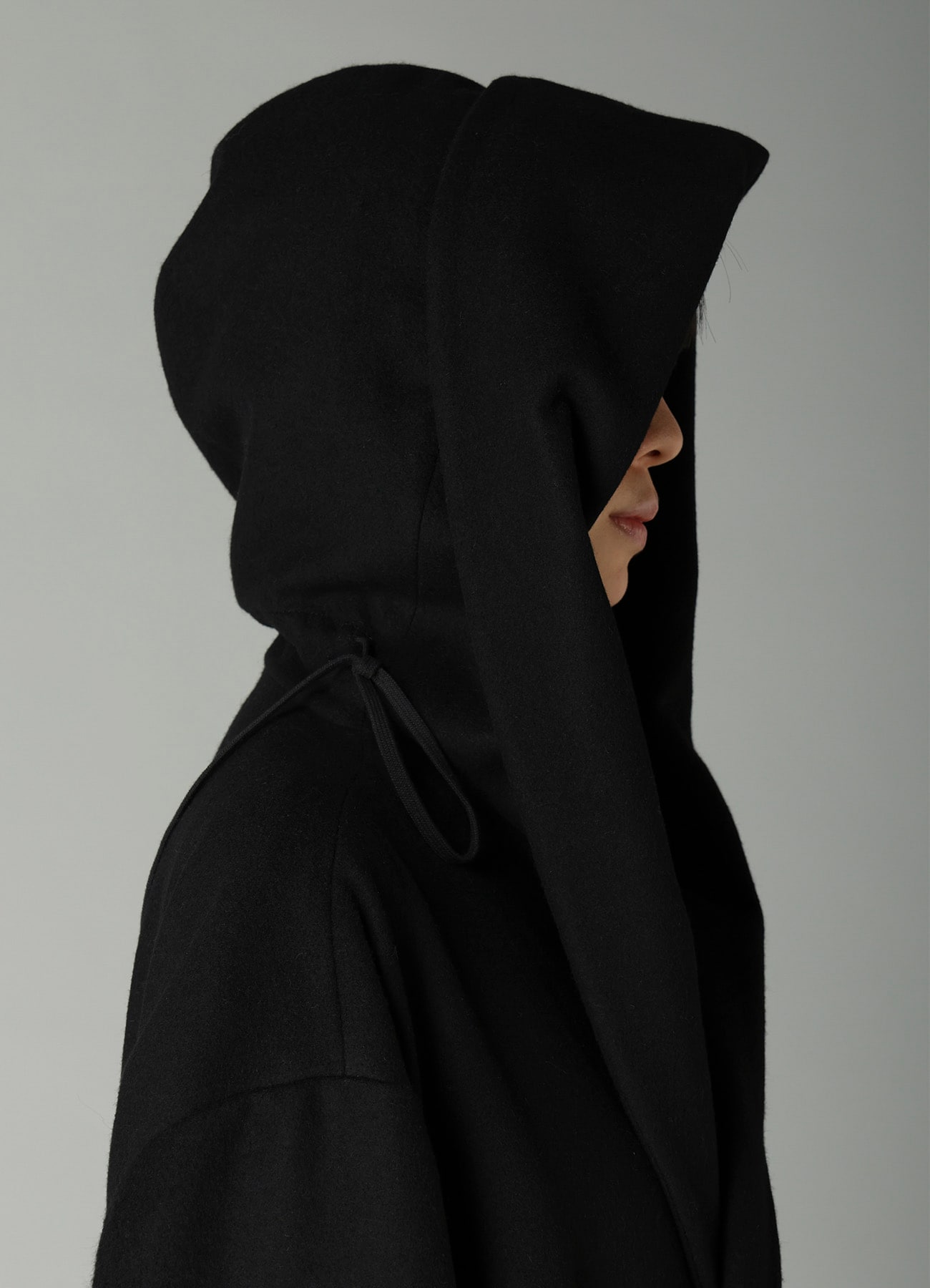 MELTON HOODED DUFFLE COAT