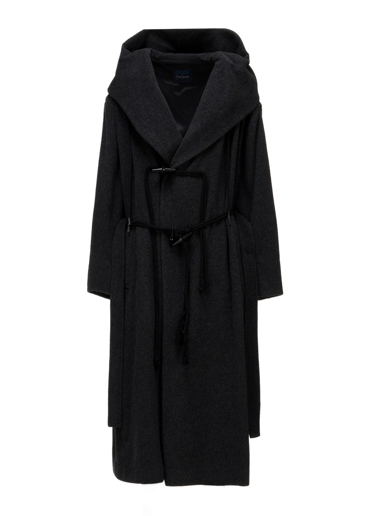 CASHMERE MIXED BEAVER HOODED DUFFLE COAT