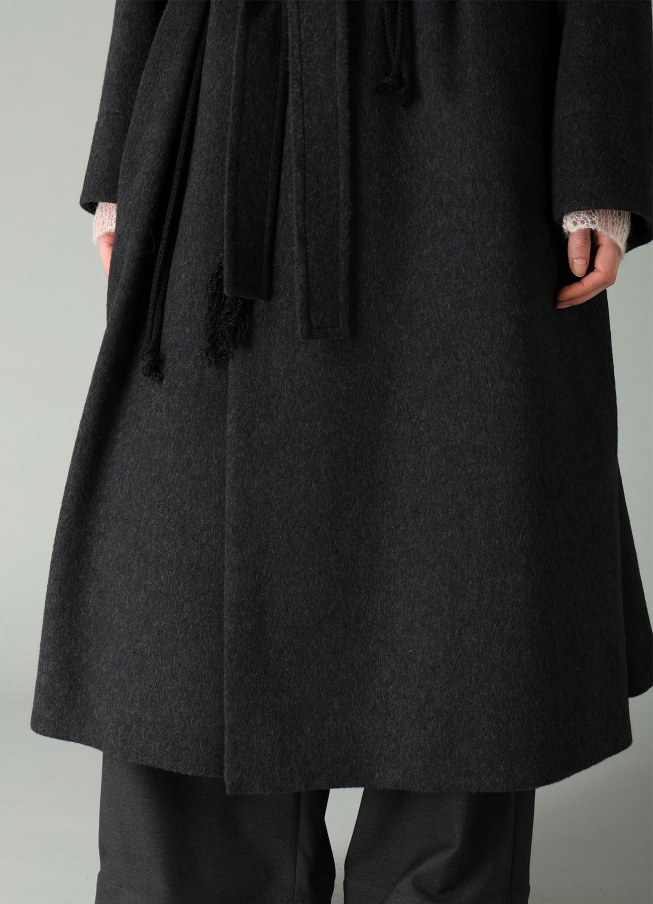CASHMERE MIXED BEAVER HOODED DUFFLE COAT