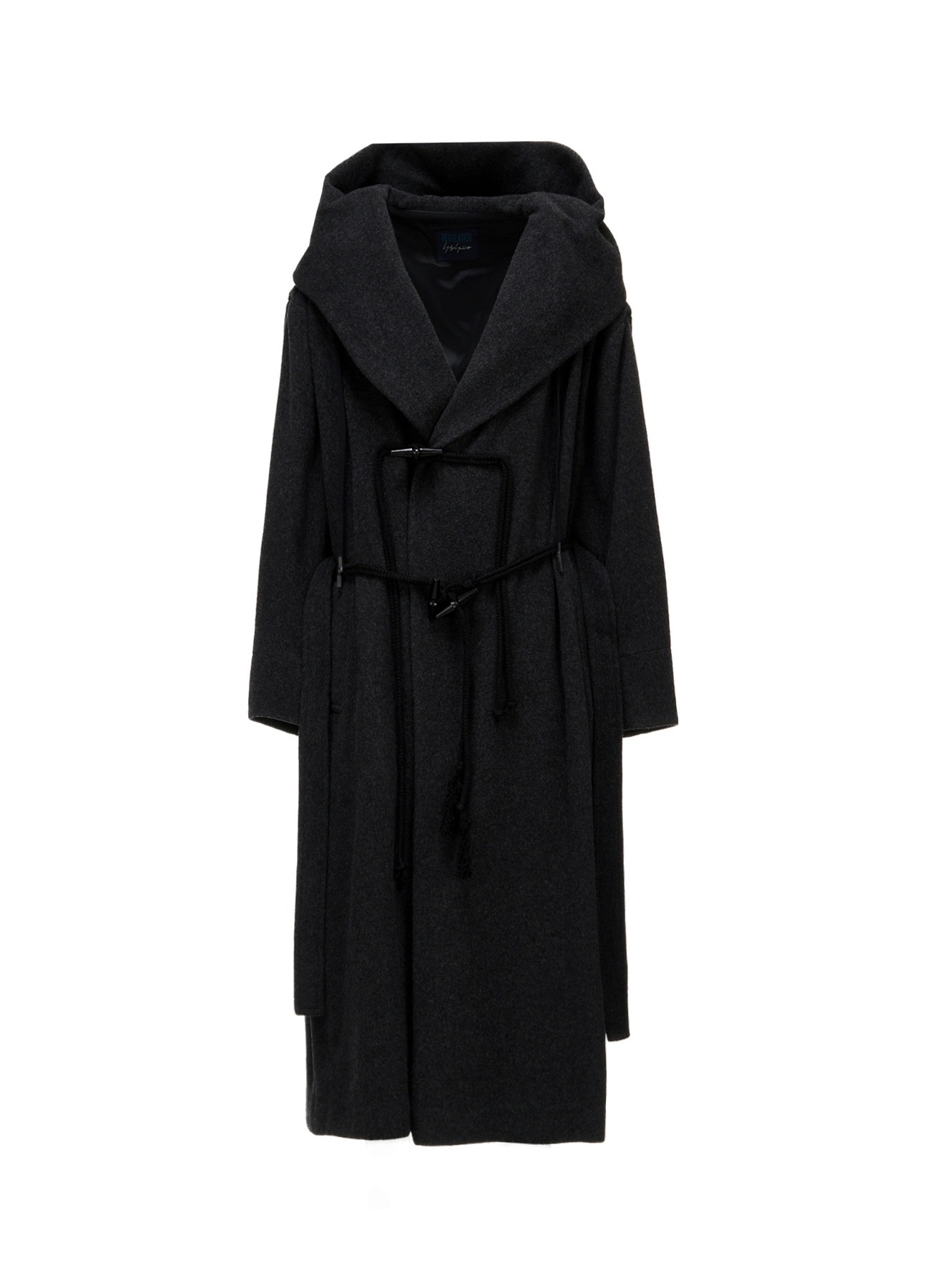 CASHMERE MIXED BEAVER HOODED DUFFLE COAT
