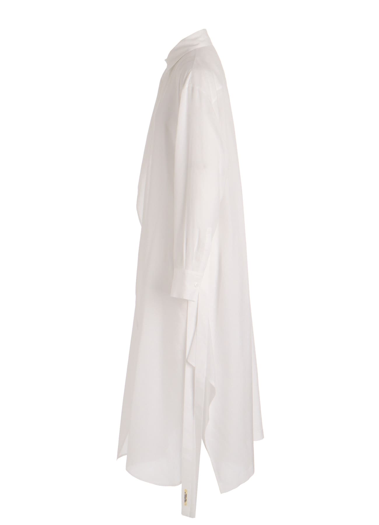 CELLULOSE POPLIN DRAPED SHIRT DRESS