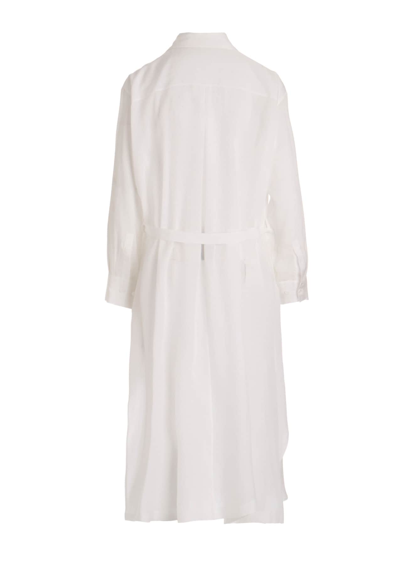 CELLULOSE POPLIN DRAPED SHIRT DRESS