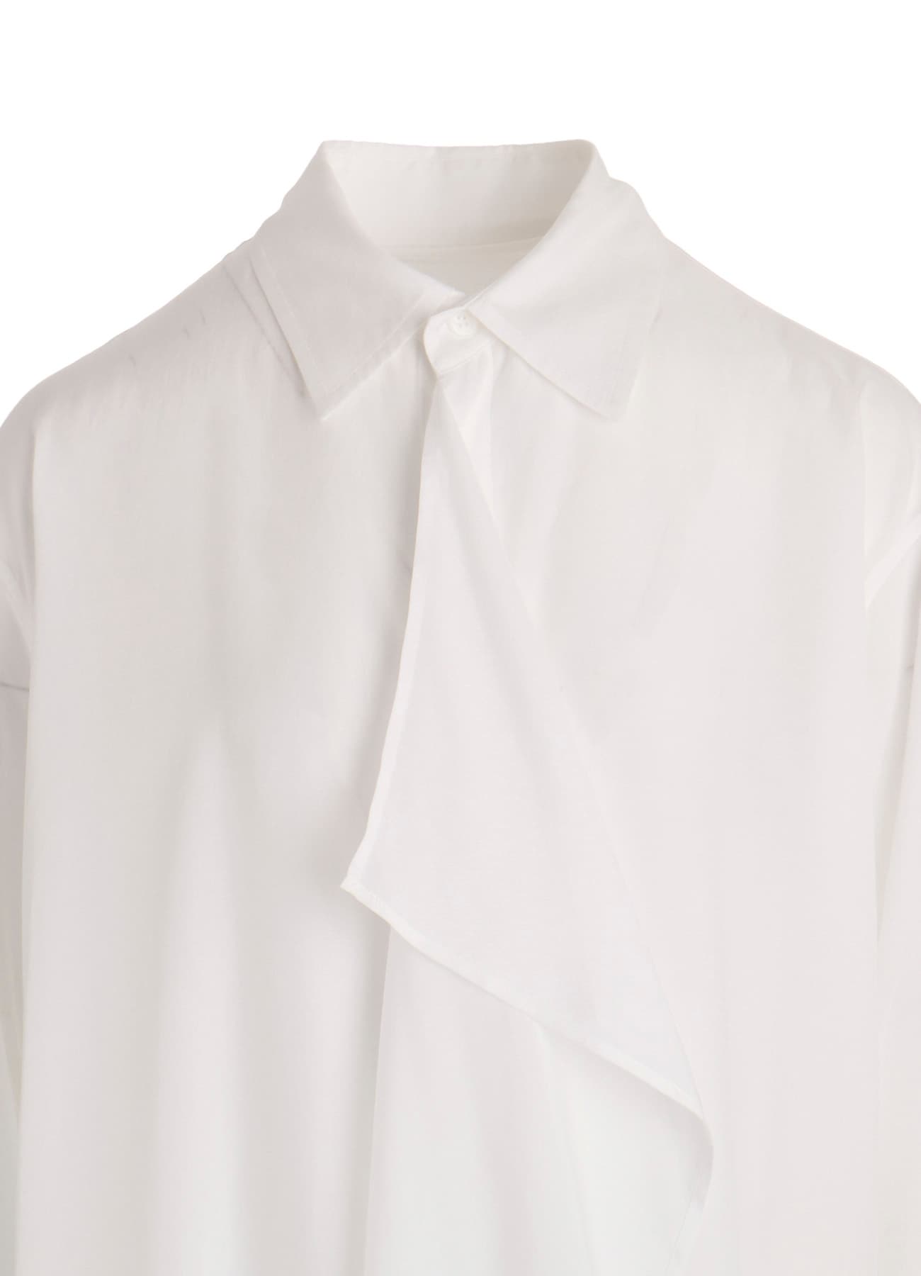 CELLULOSE POPLIN DRAPED SHIRT DRESS