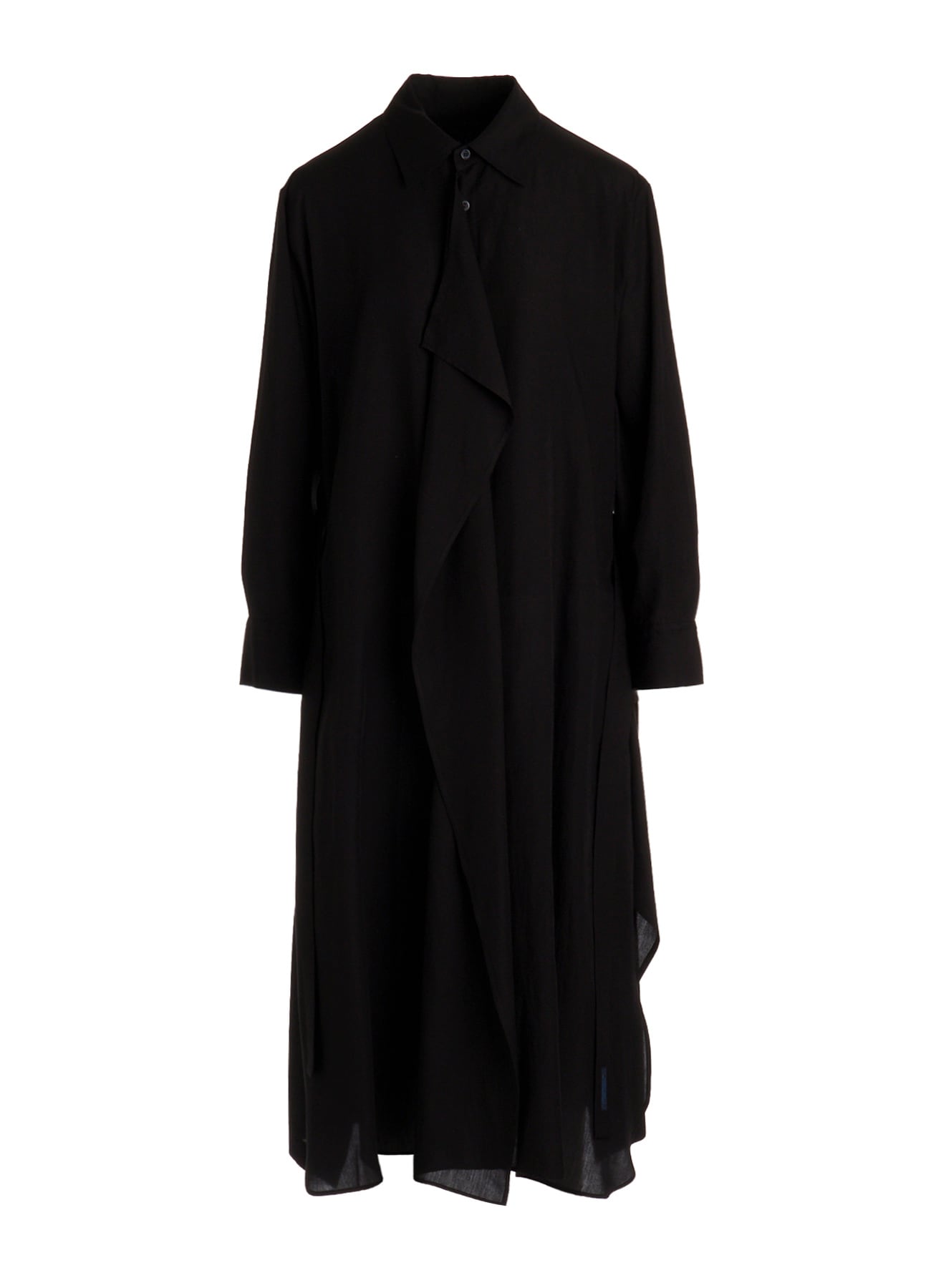 CELLULOSE POPLIN DRAPED SHIRT DRESS