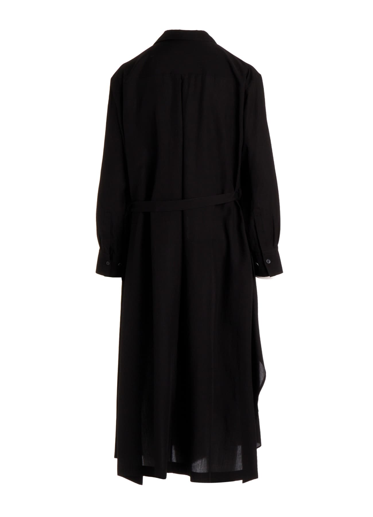 CELLULOSE POPLIN DRAPED SHIRT DRESS