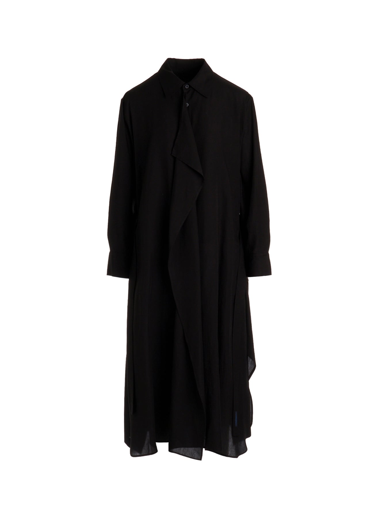 CELLULOSE POPLIN DRAPED SHIRT DRESS