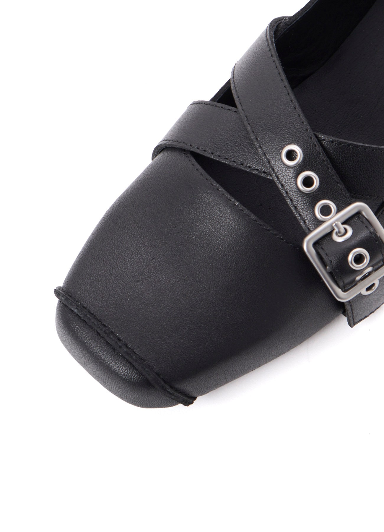OIL SMOOTH LEATHER 3 STRAPS PUMPS