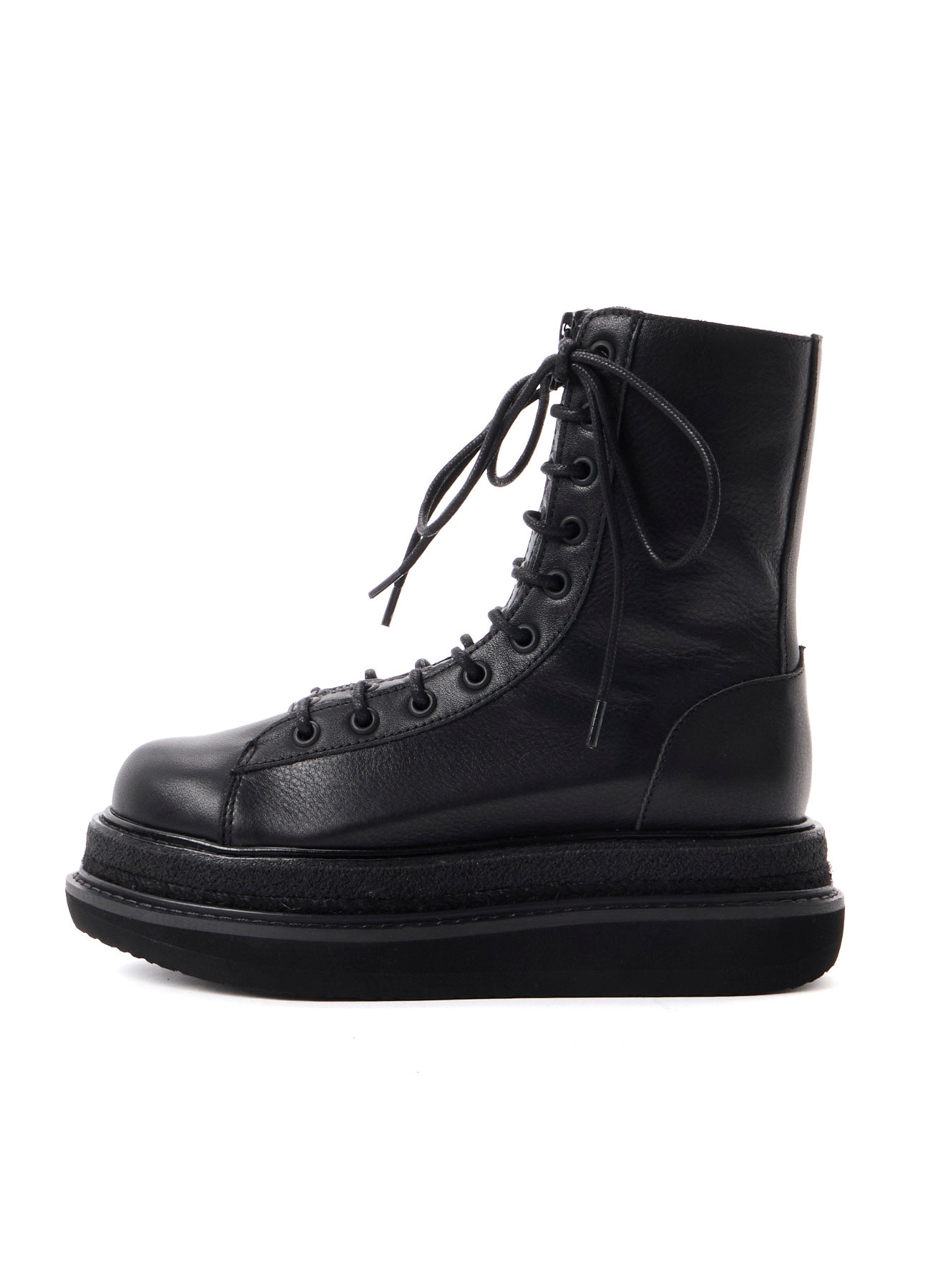 SOFT OIL LEATHER A F ZIP MILITARY BOOTS