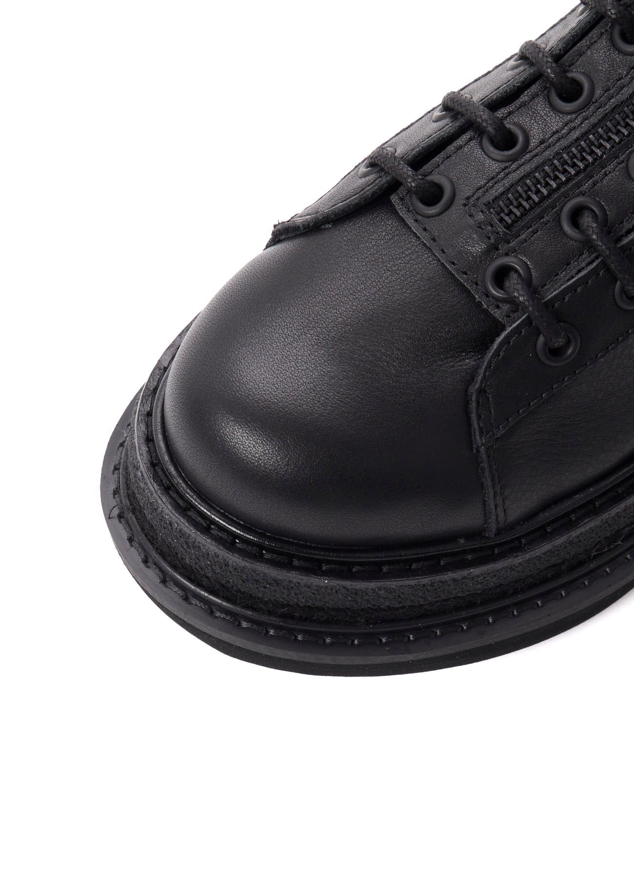 SOFT OIL LEATHER A F ZIP MILITARY BOOTS