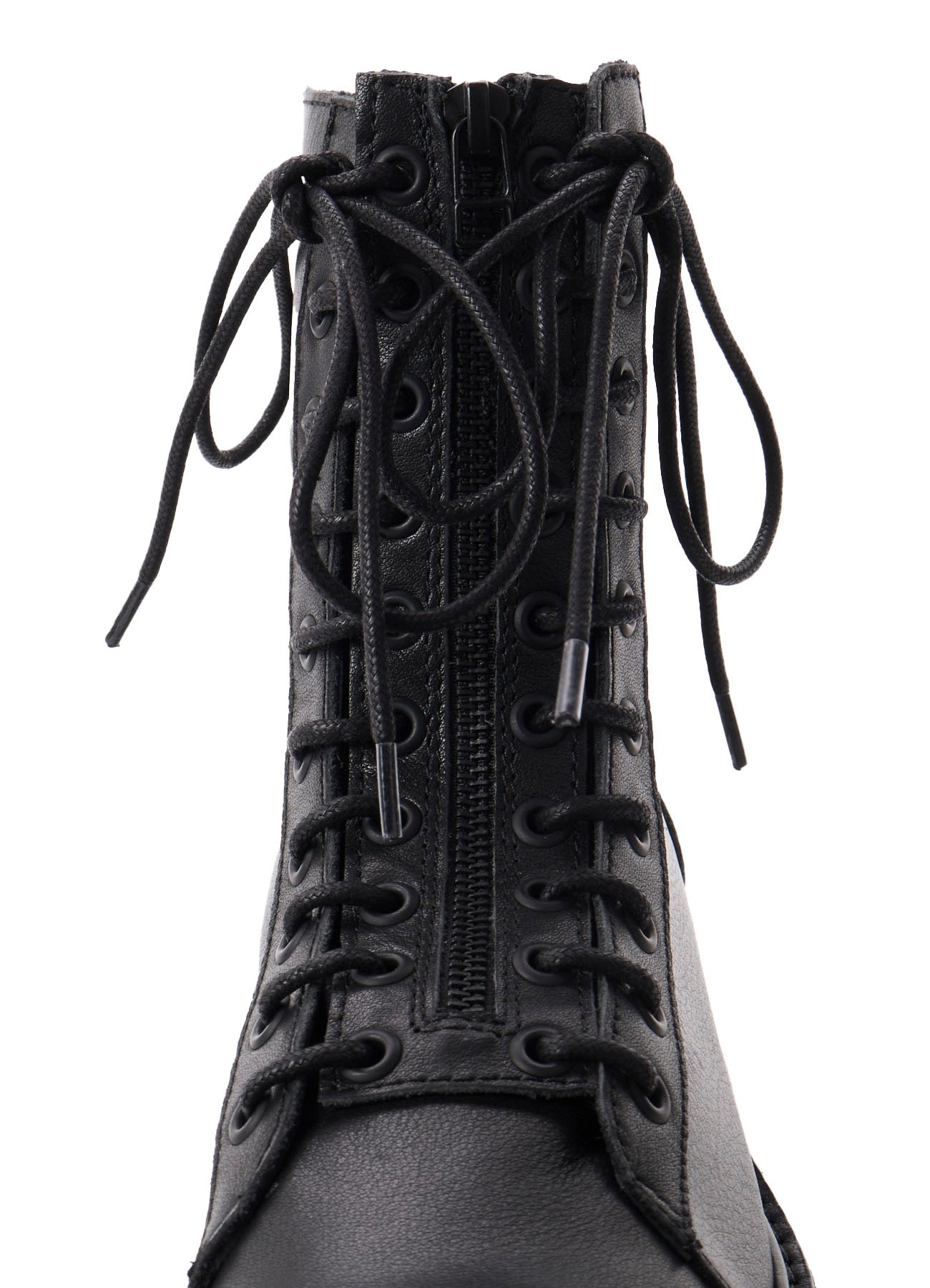 SOFT OIL LEATHER A F ZIP MILITARY BOOTS