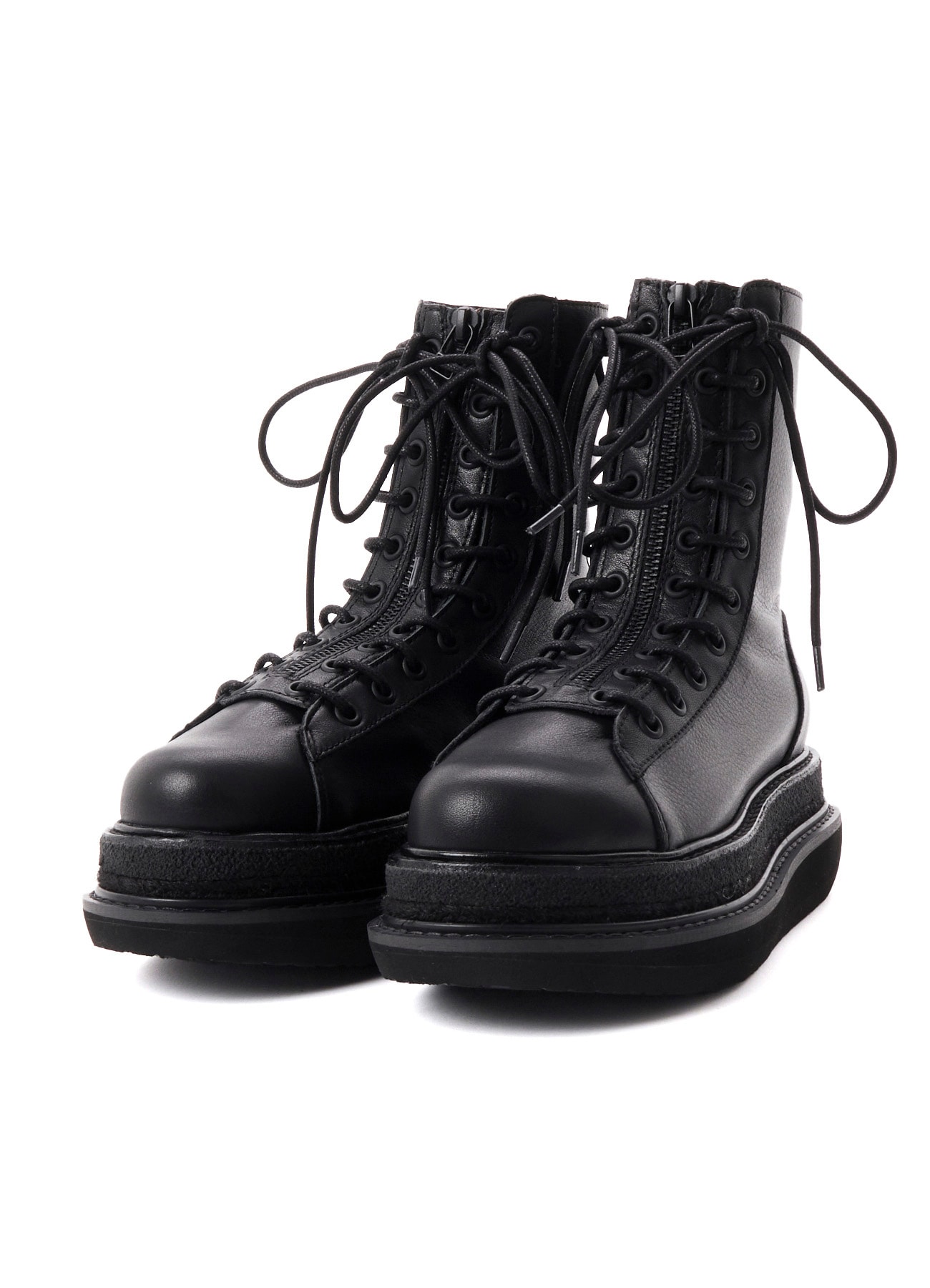 SOFT OIL LEATHER A F ZIP MILITARY BOOTS